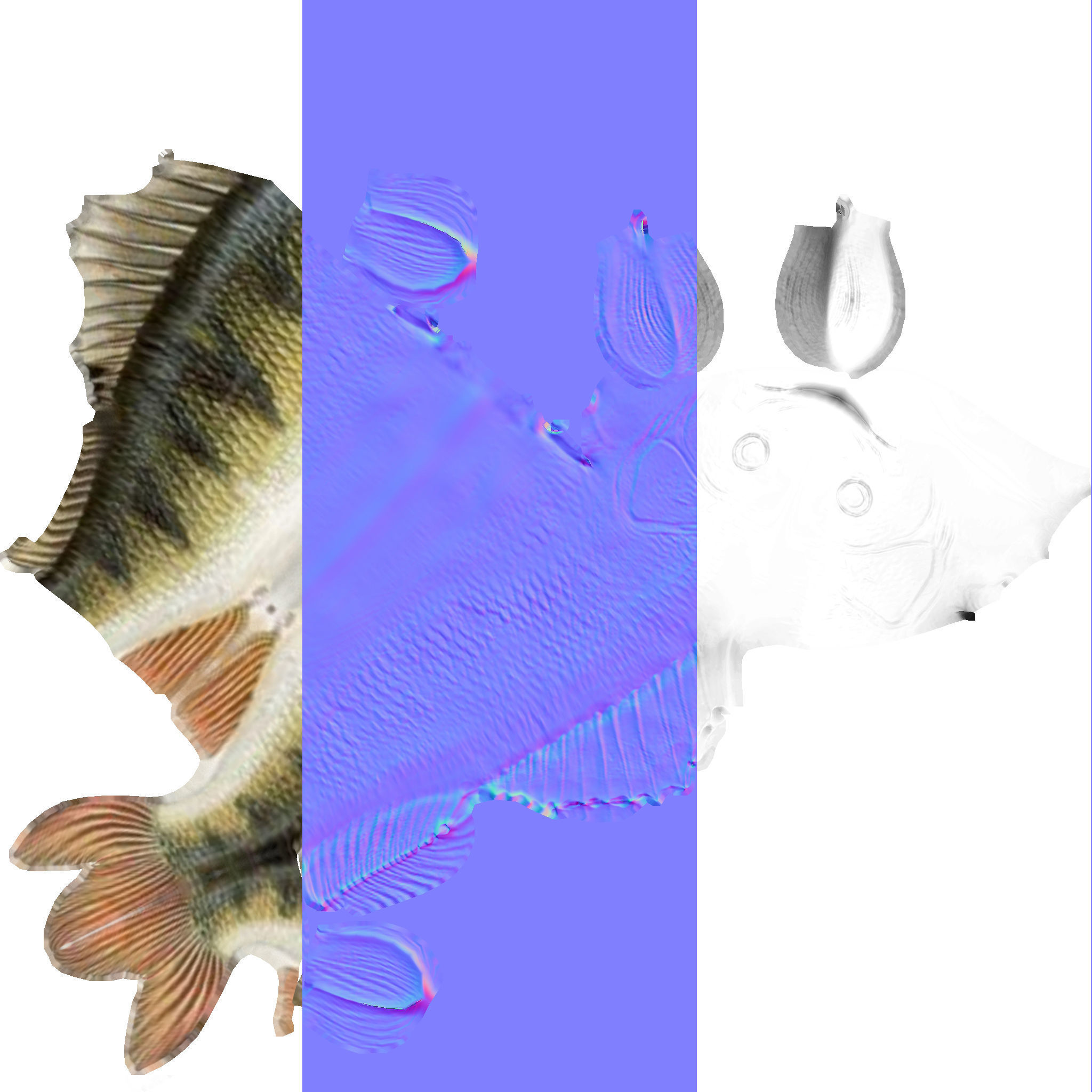 Perch  LP and HP Low-poly 3D model_16