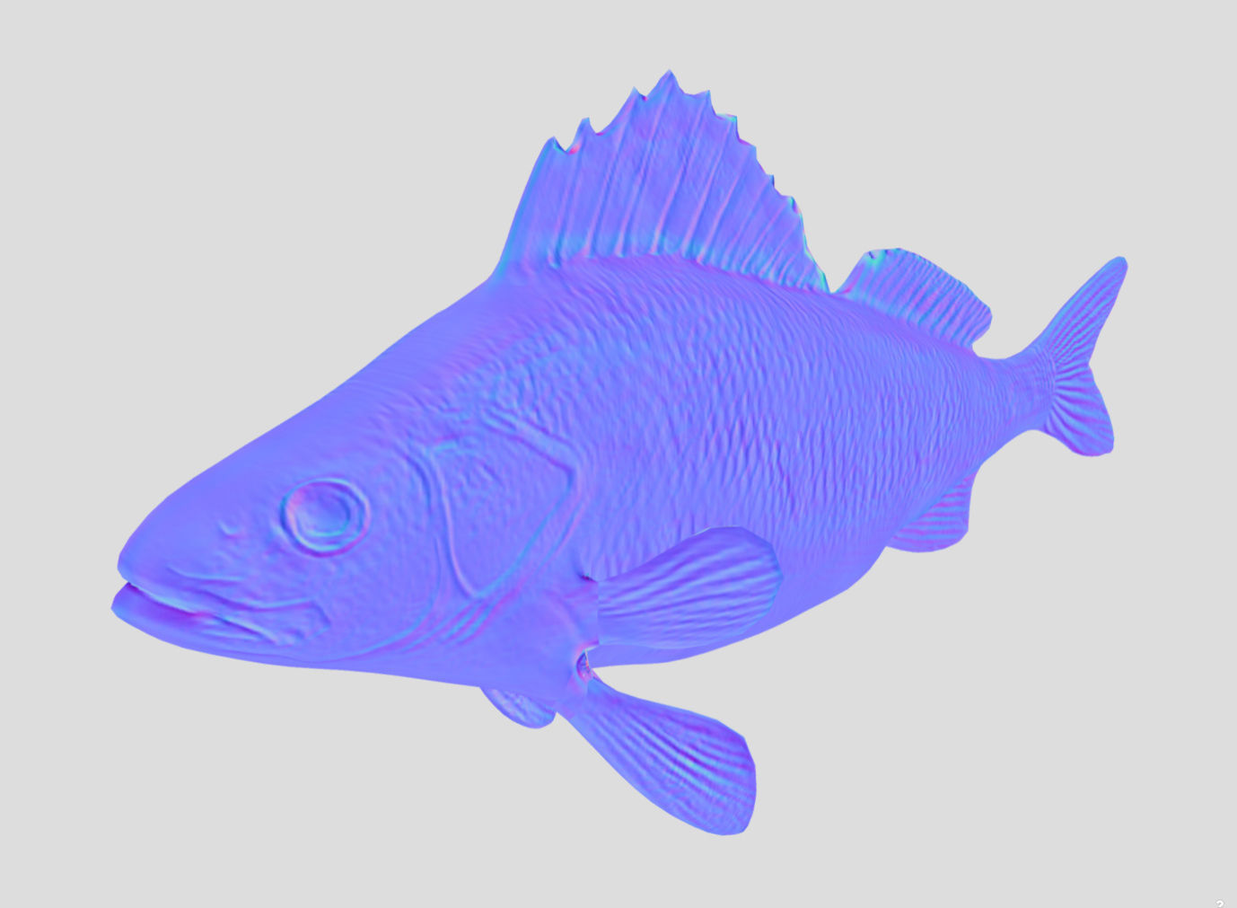 Perch  LP and HP Low-poly 3D model_14