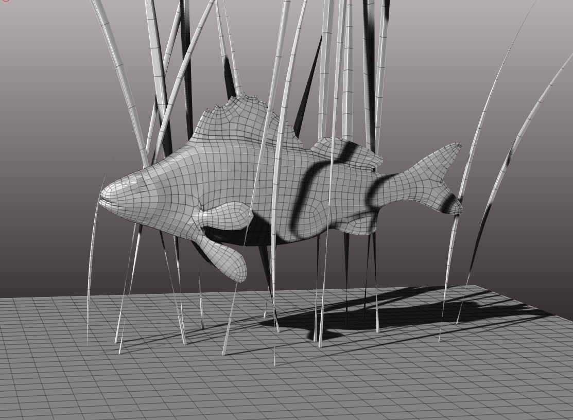Perch  LP and HP Low-poly 3D model_8