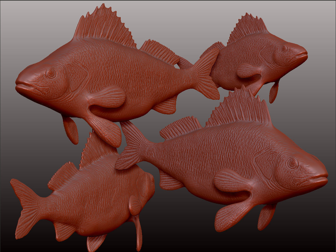 Perch  LP and HP Low-poly 3D model_19