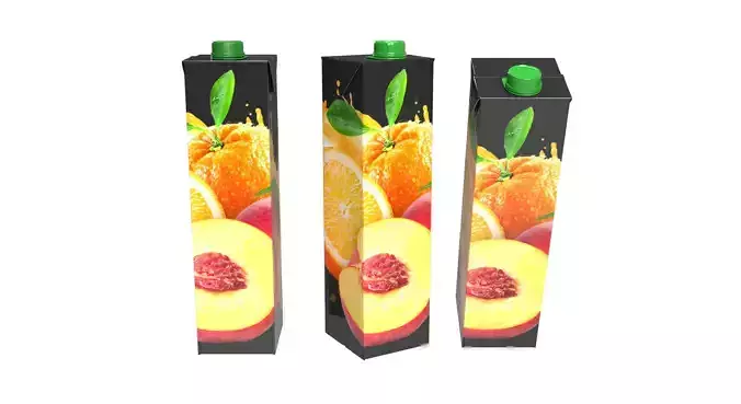 Juice 1500ml cardboard box packaging with cap
