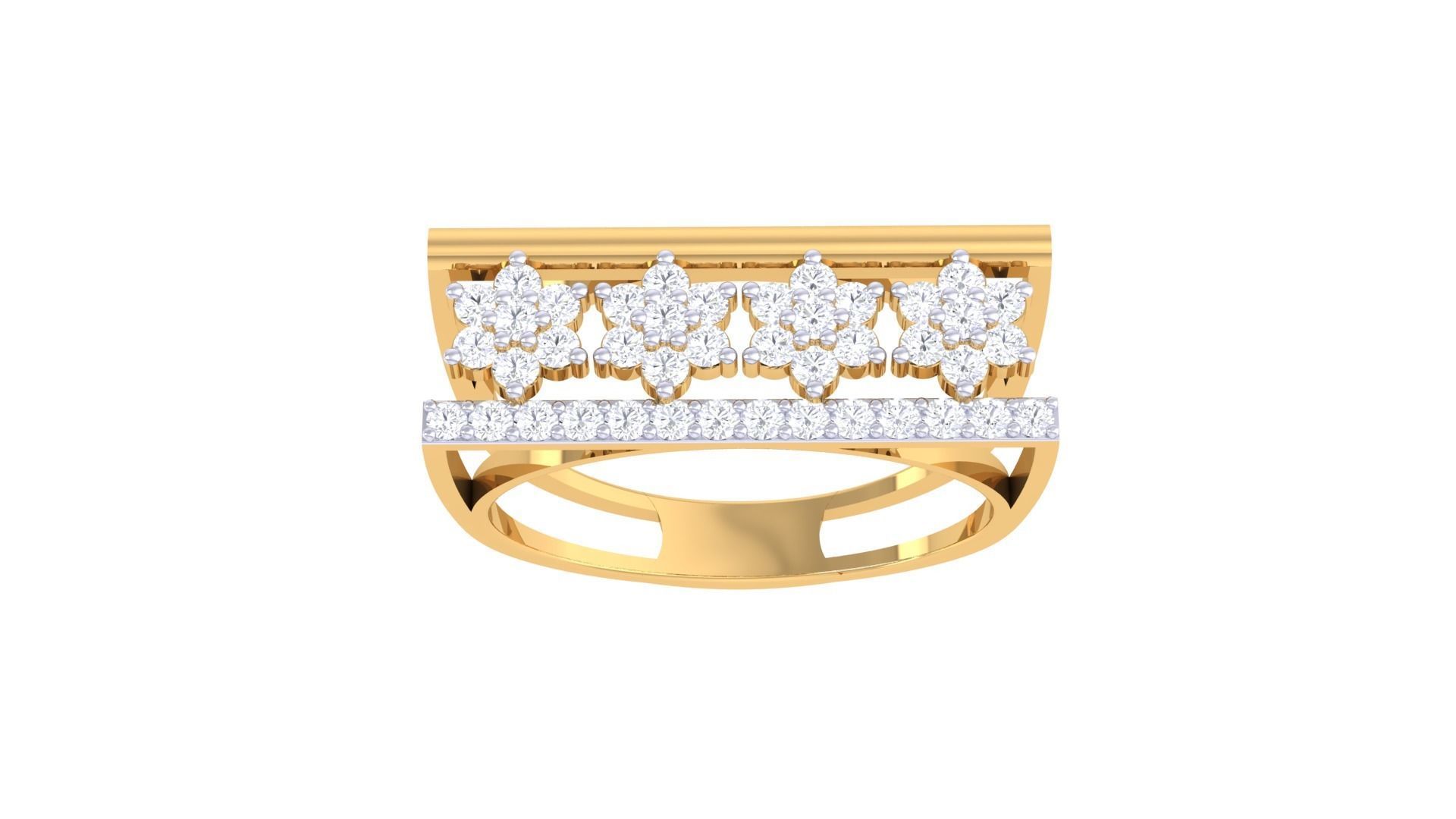 daisy ring Free 3D print model_5