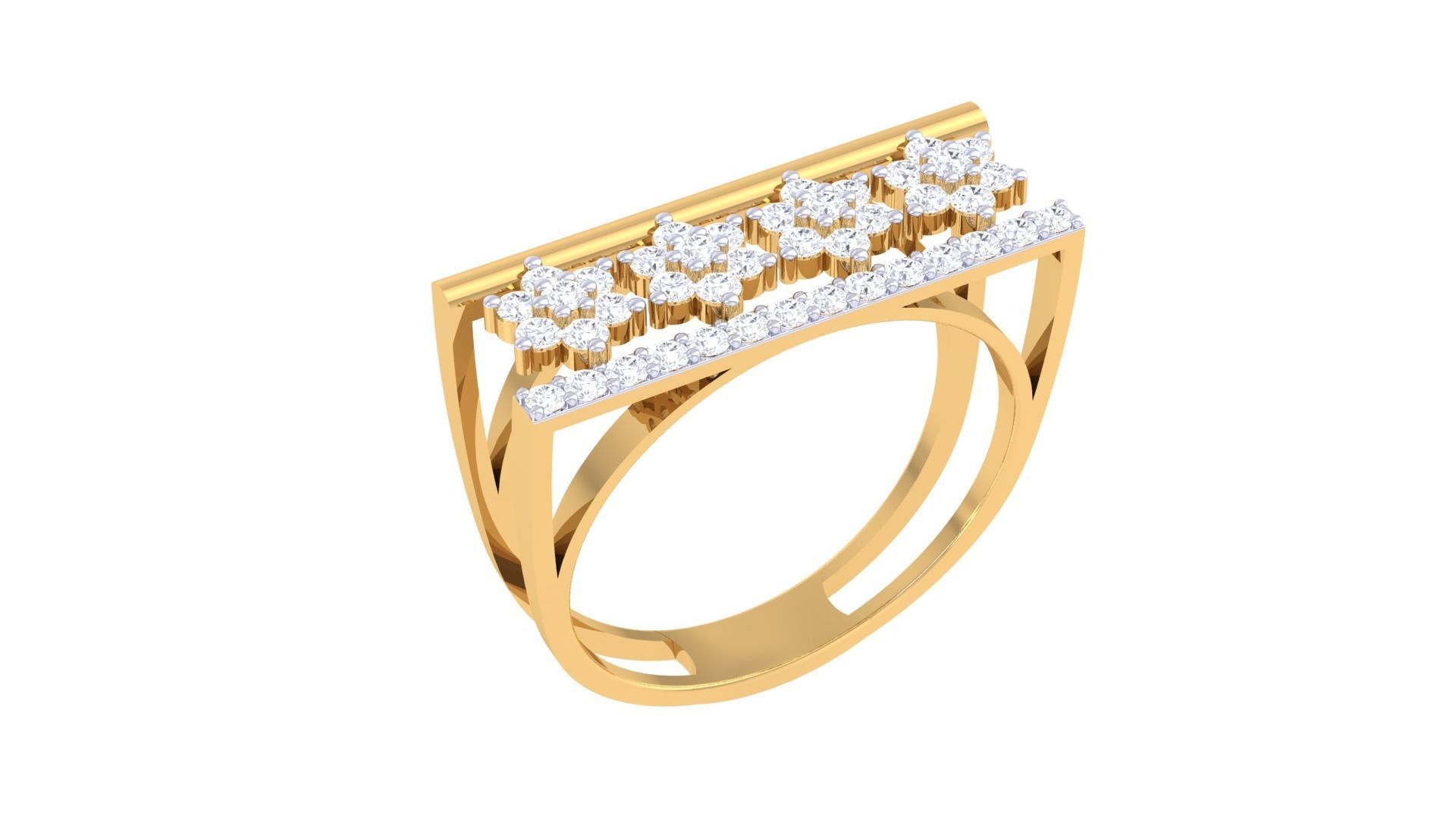 daisy ring Free 3D print model_4