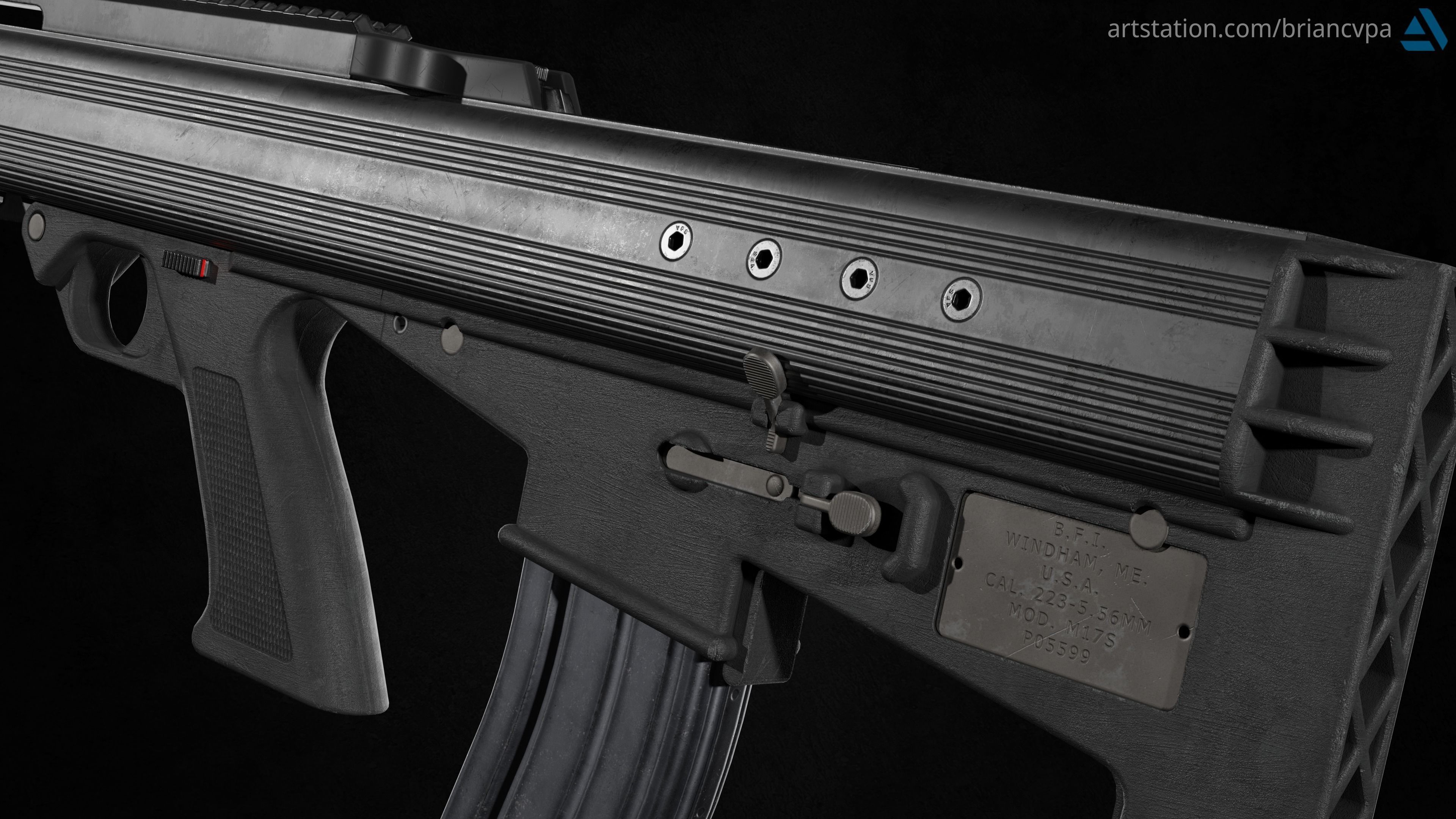 Bushmaster M17S Low-poly 3D model_3