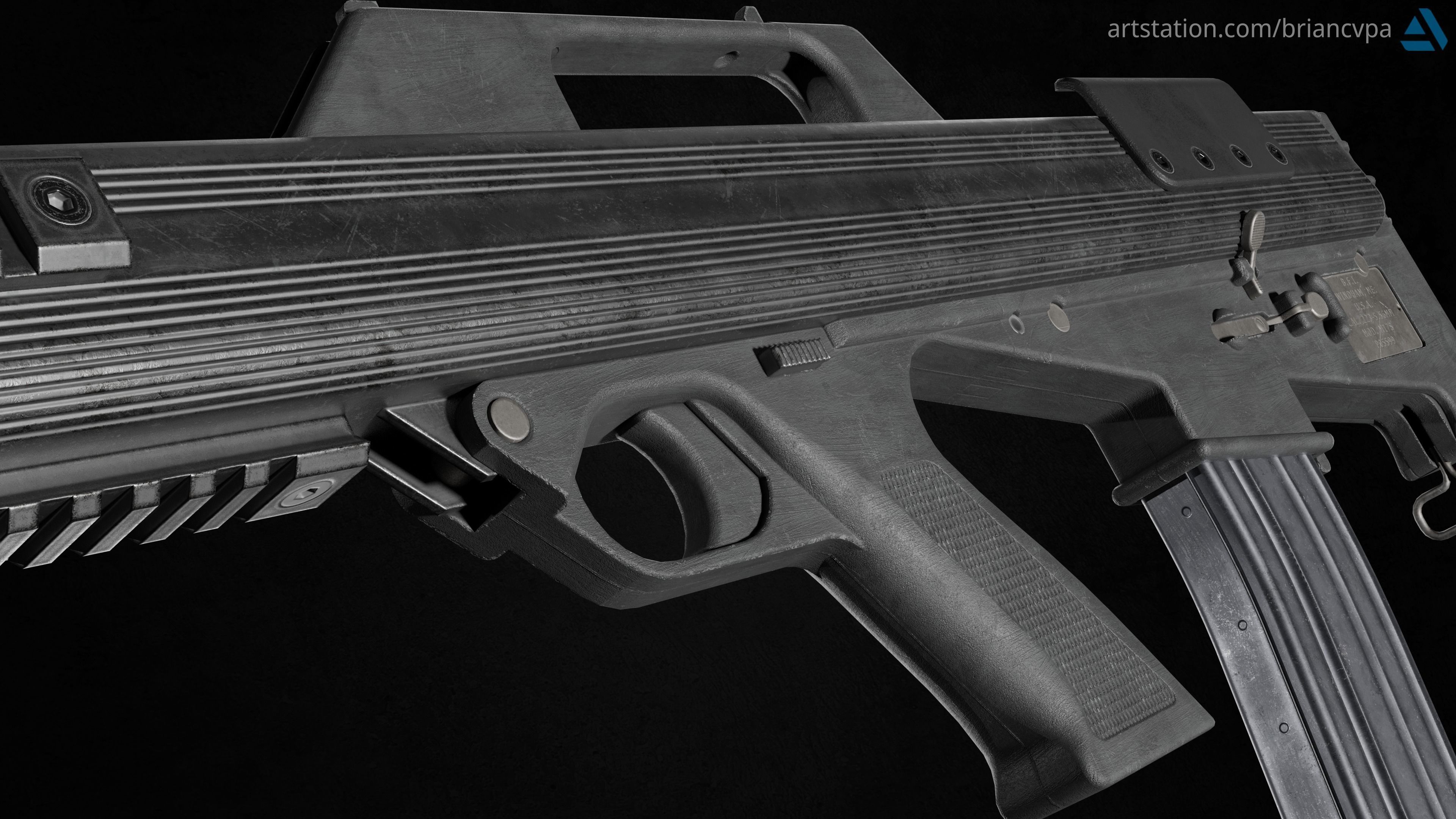 Bushmaster M17S Low-poly 3D model_4