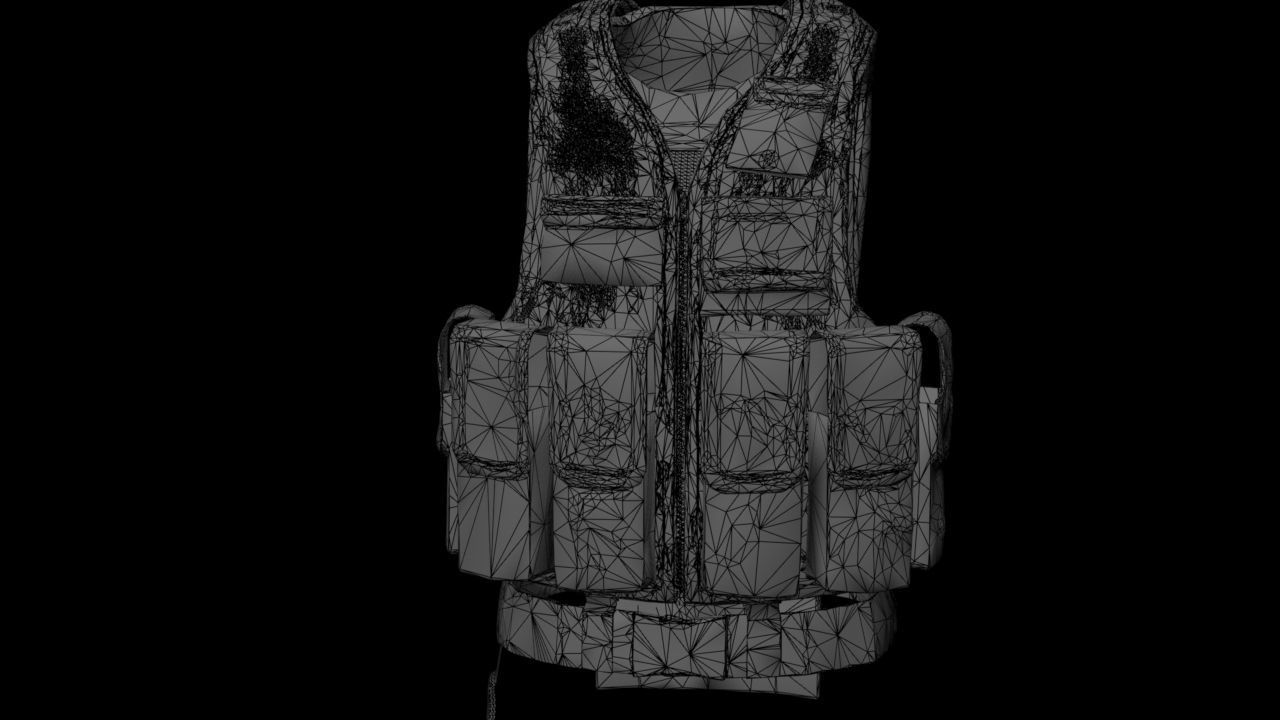 Black Hawk Down Vest 3D model_9