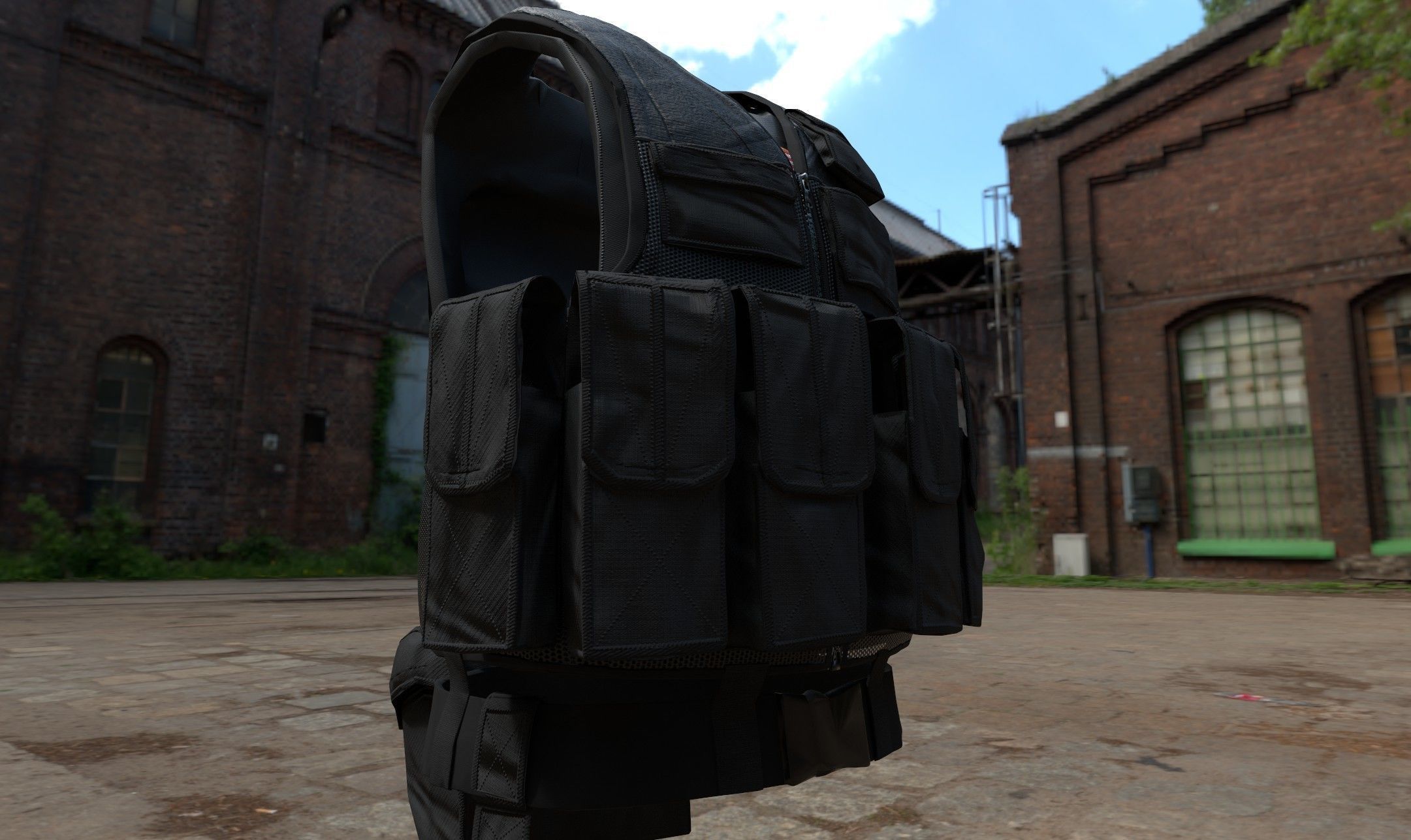 Black Hawk Down Vest 3D model_3