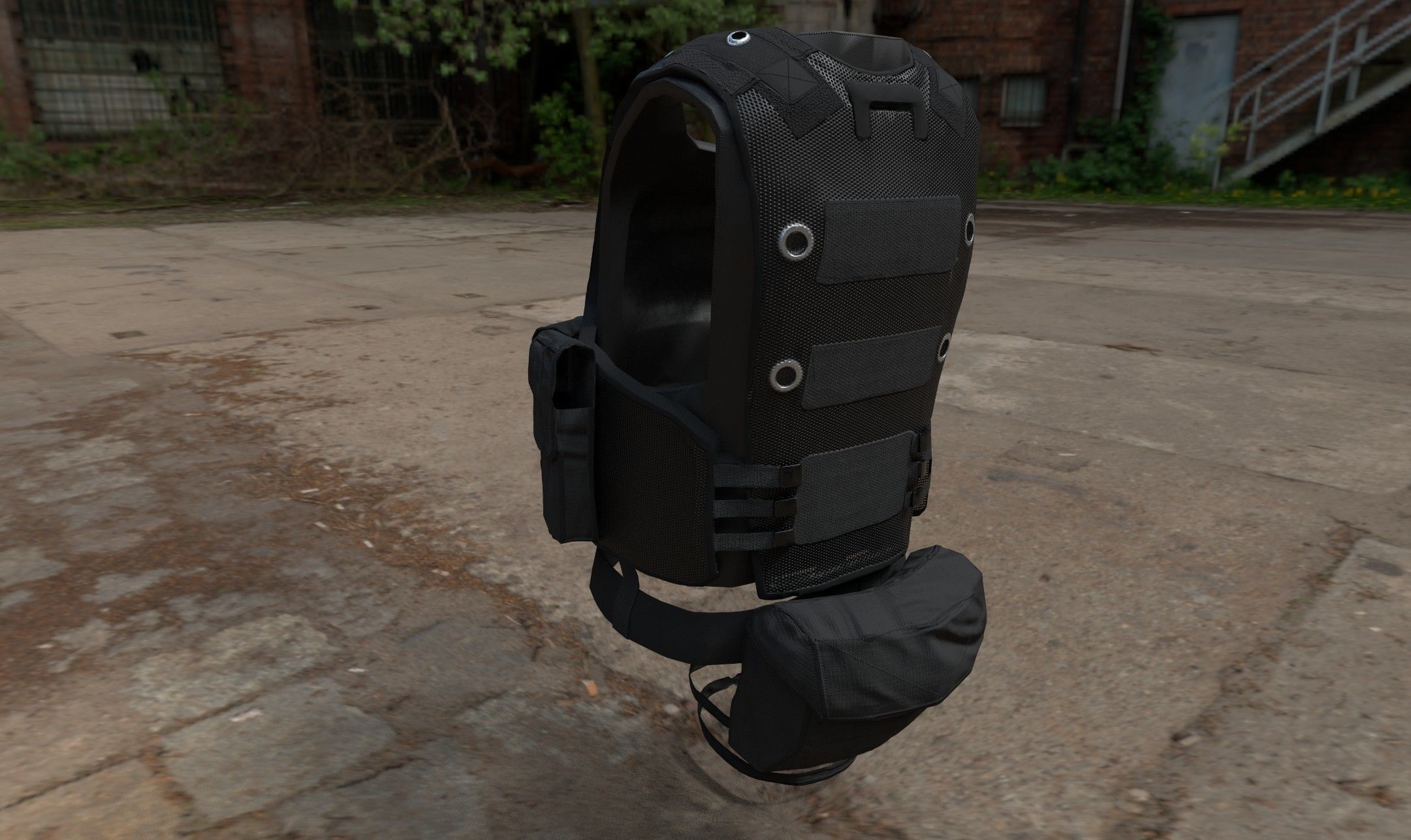 Black Hawk Down Vest 3D model_1