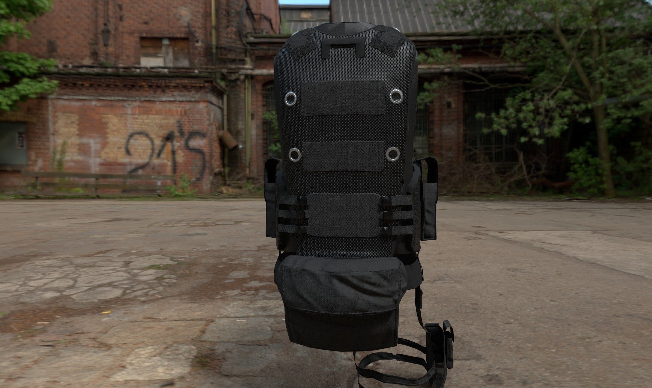 Black Hawk Down Vest 3D model_2