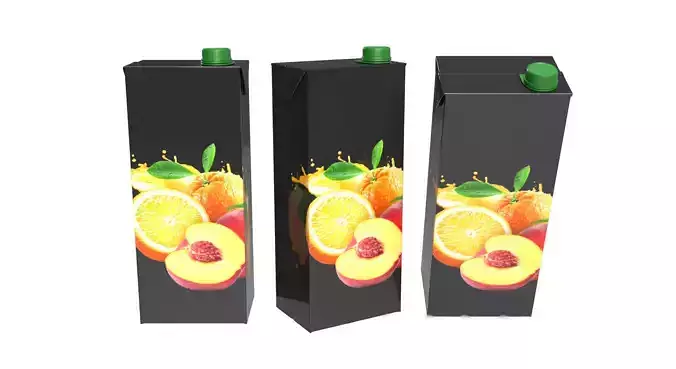 Juice 2000ml cardboard box packaging with cap