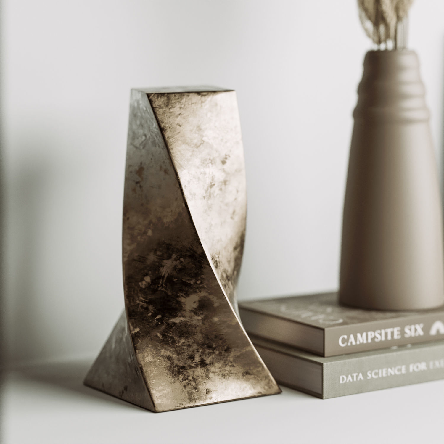 Decorative Set seashell vase 3D model_7