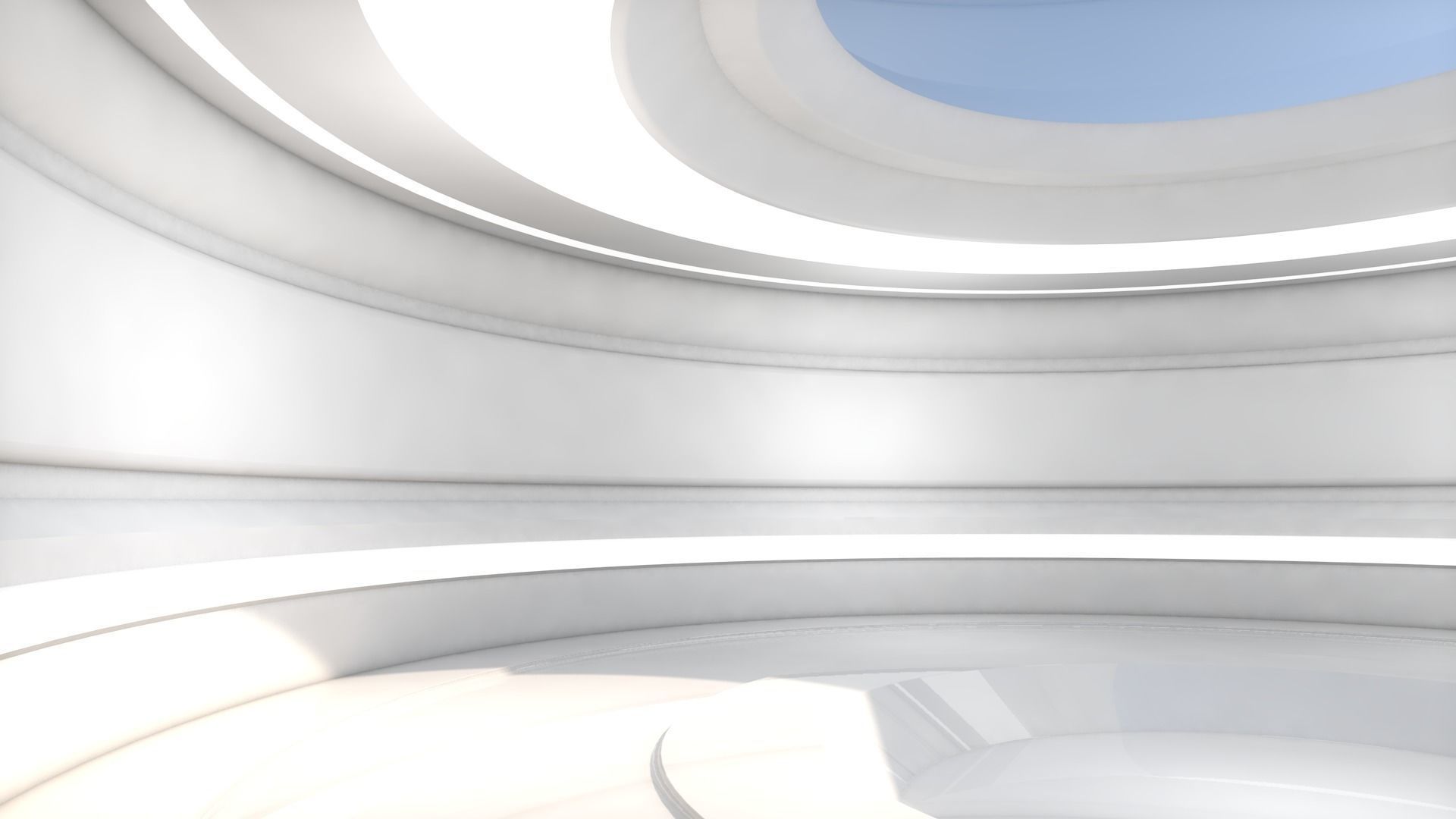 Sci Fi Room Low-poly 3D model_3