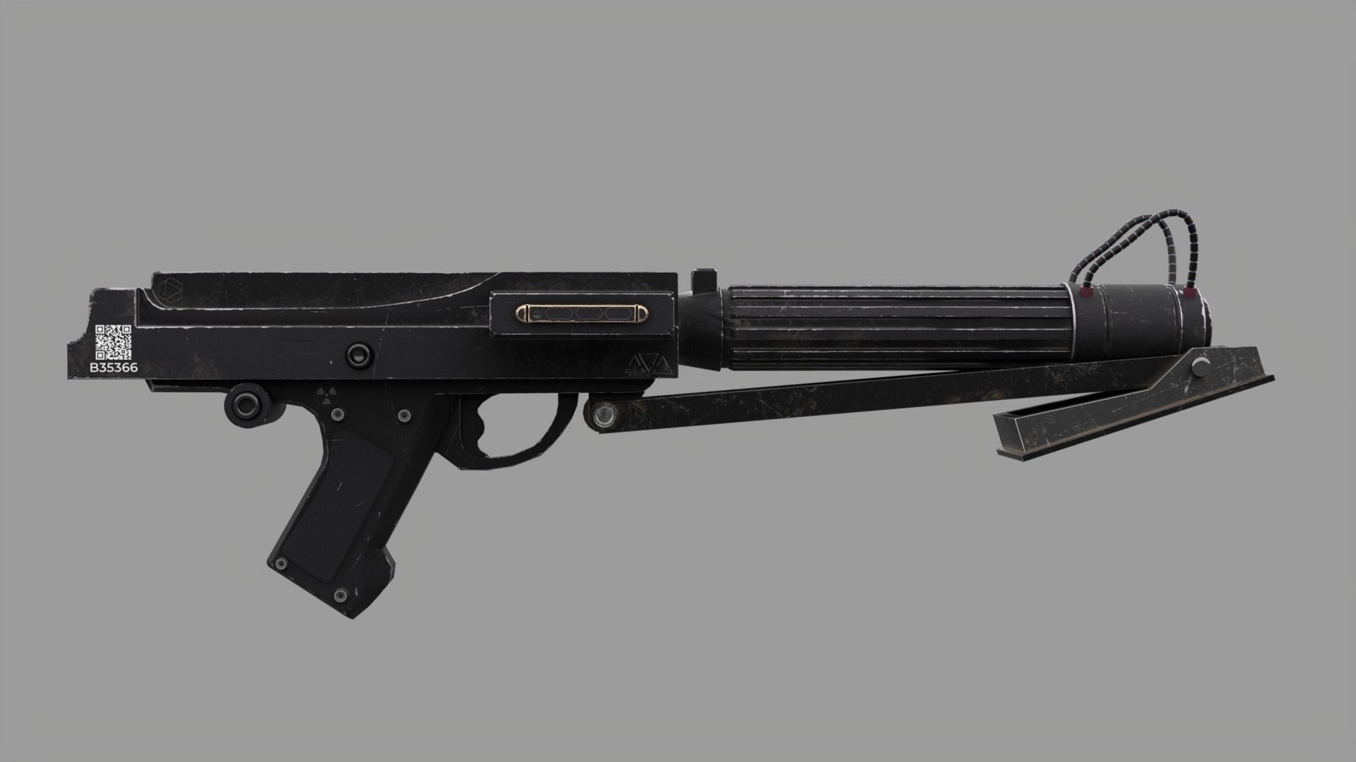 Star Wars DC 15 game ready weapon Low-poly 3D model_2