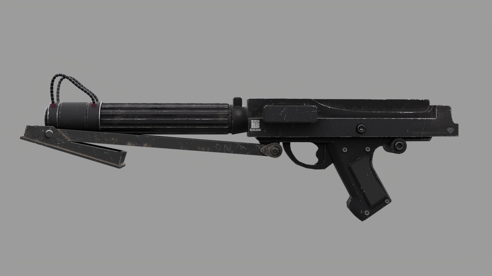 Star Wars DC 15 game ready weapon Low-poly 3D model_1