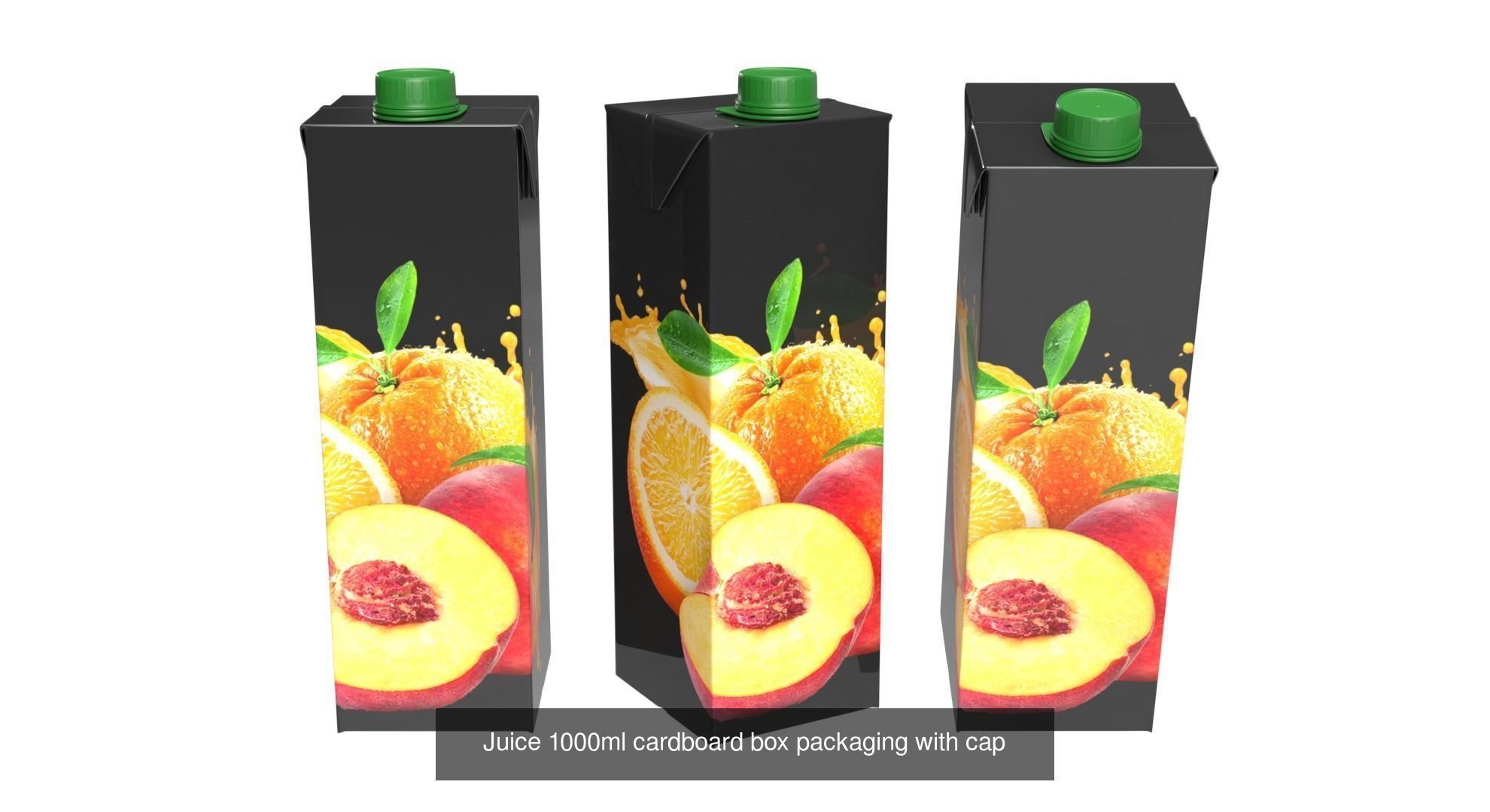 Juice cardboard boxs packaging 3D Model Collection_2