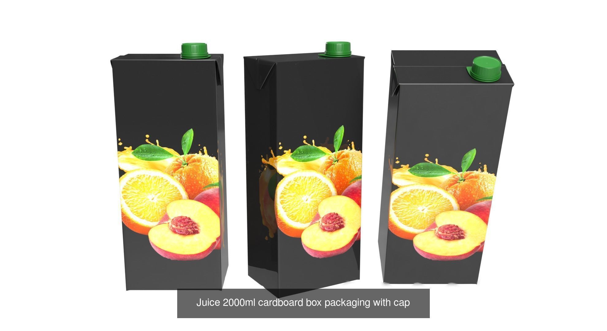 Juice cardboard boxs packaging 3D Model Collection_4