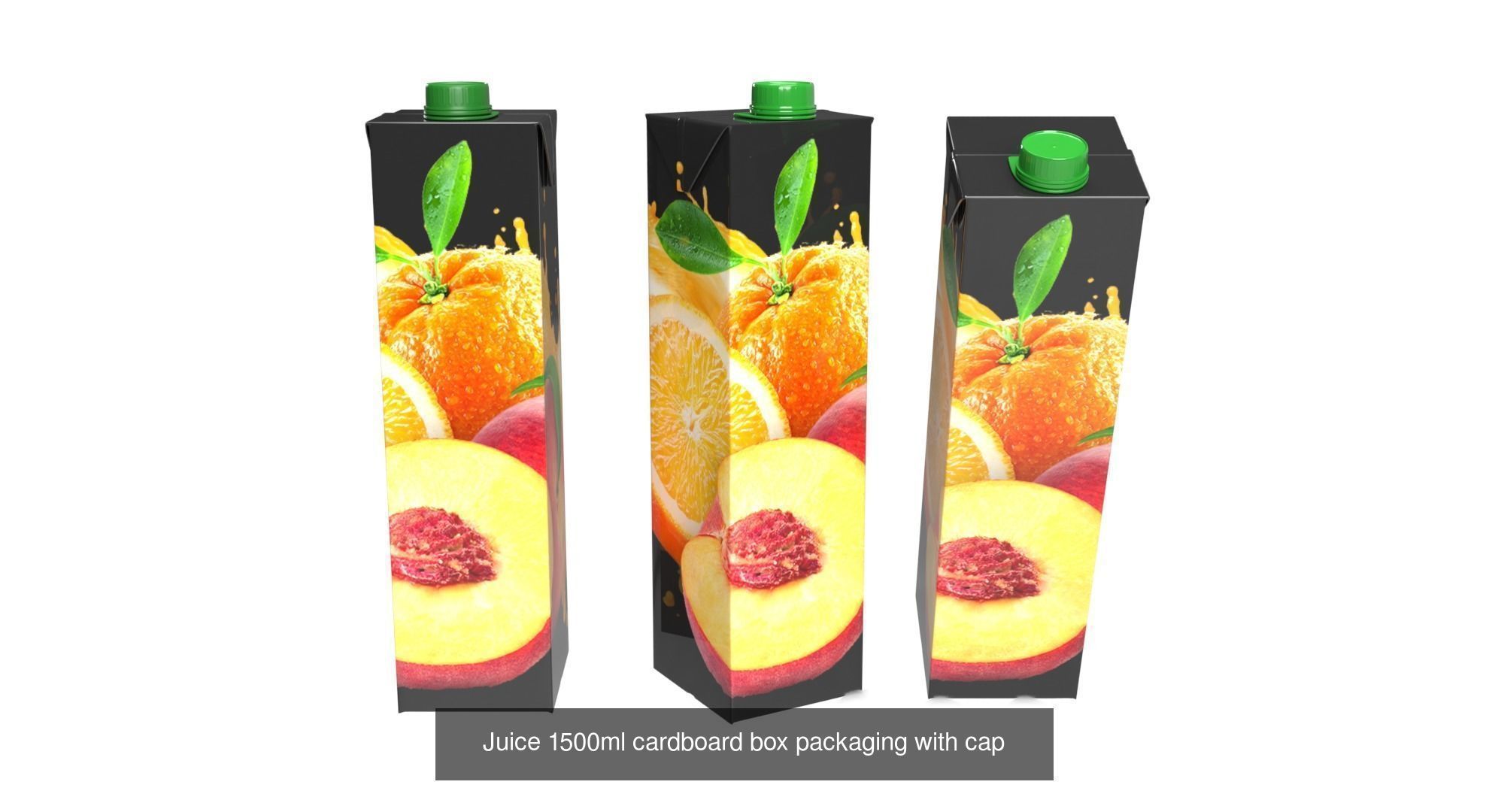 Juice cardboard boxs packaging 3D Model Collection_5