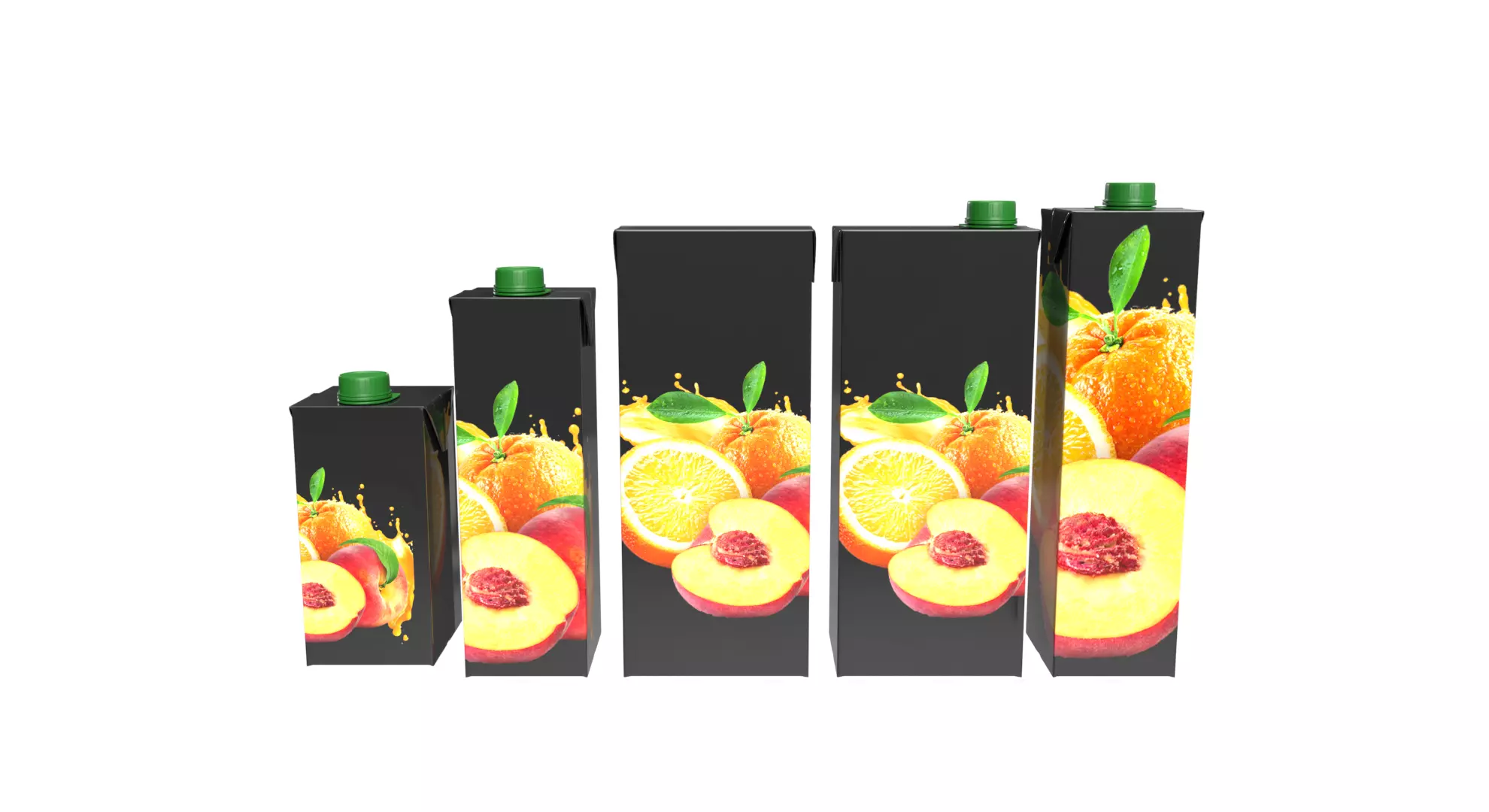 Juice cardboard boxs packaging 3D Model Collection_0