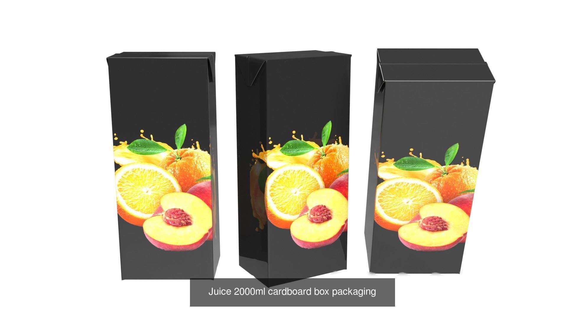 Juice cardboard boxs packaging 3D Model Collection_3