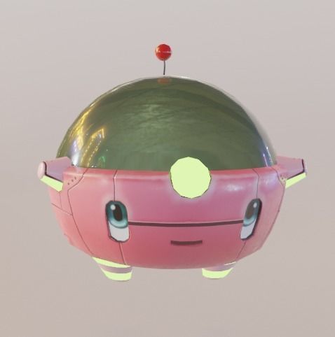 Low-poly robots toy robot wearing helmet Low-poly 3D model_6