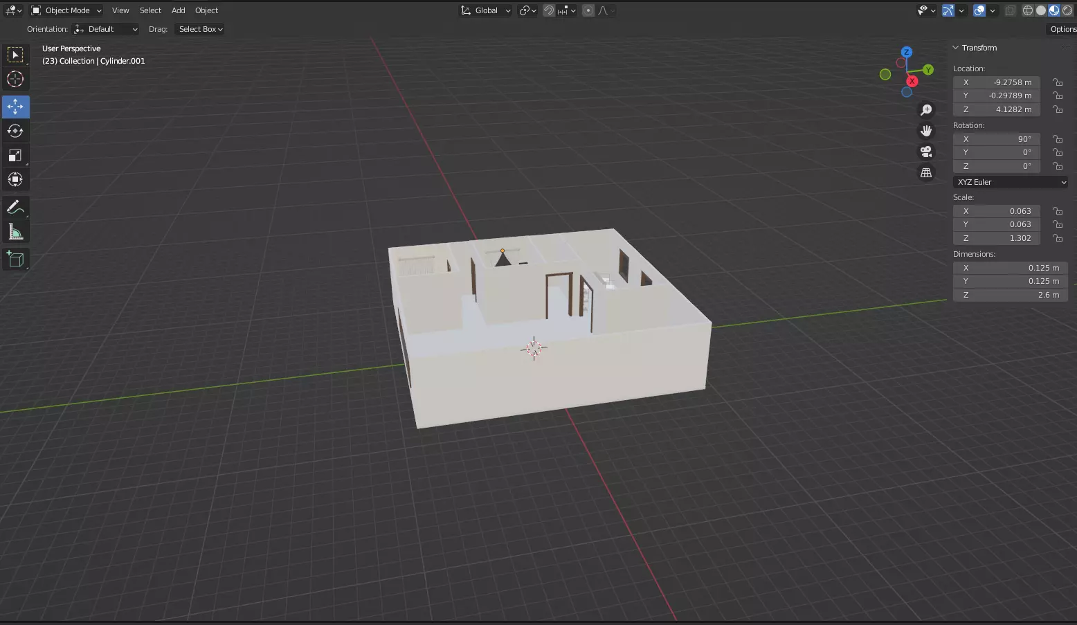 house frame Low-poly 3D model_0