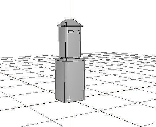 mailbox post with pole Free 3D model
