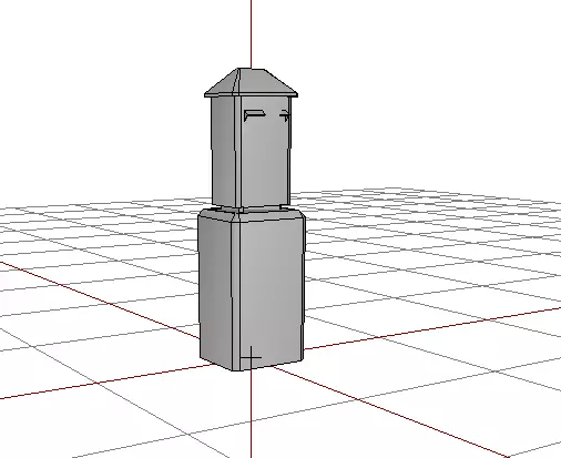 mailbox post with pole Free 3D model