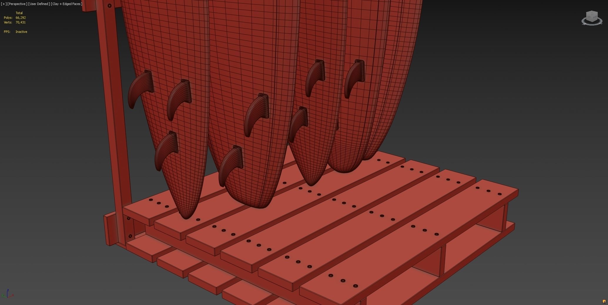 Surfboard Rack 3D model_11