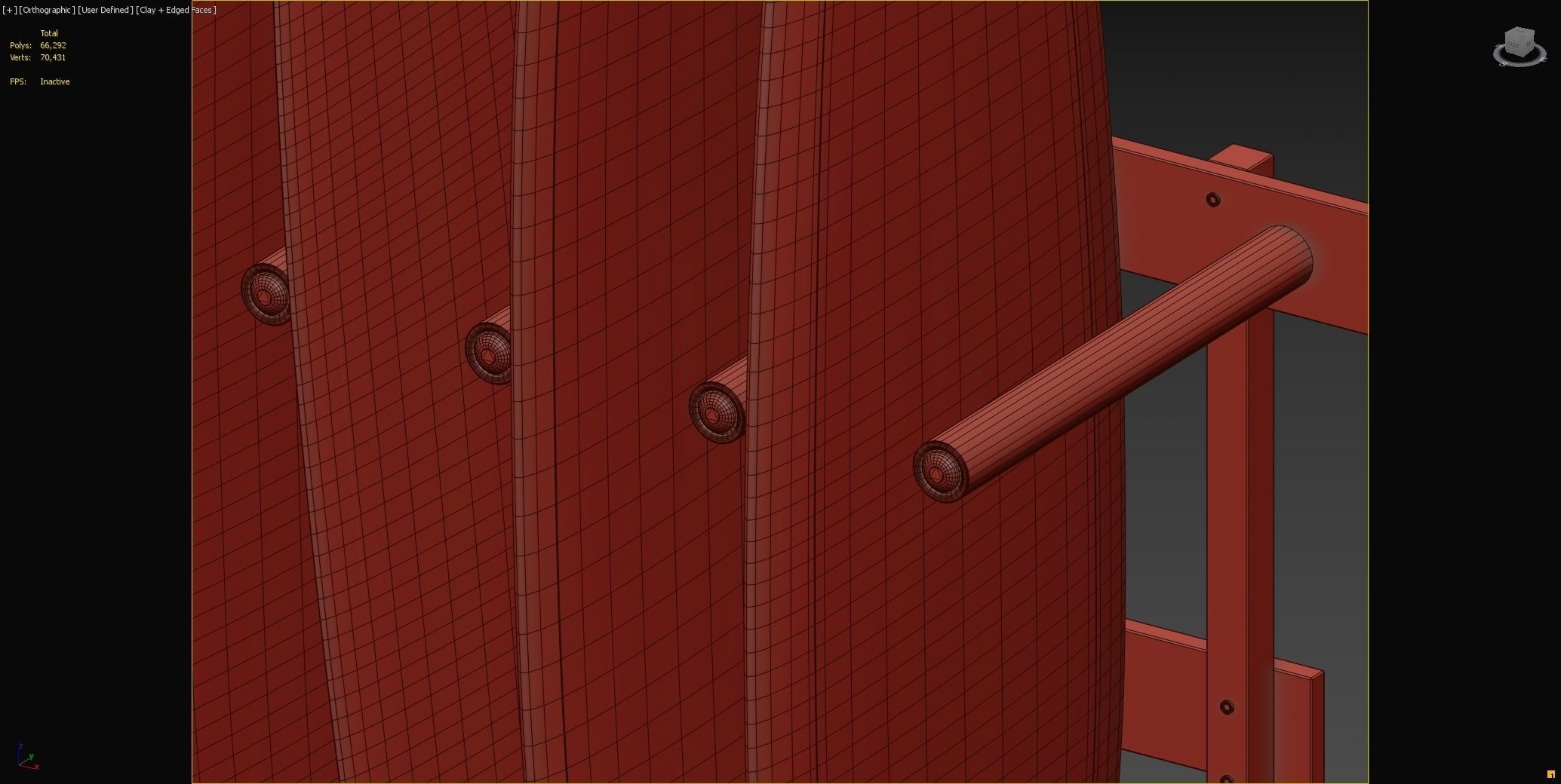 Surfboard Rack 3D model_12