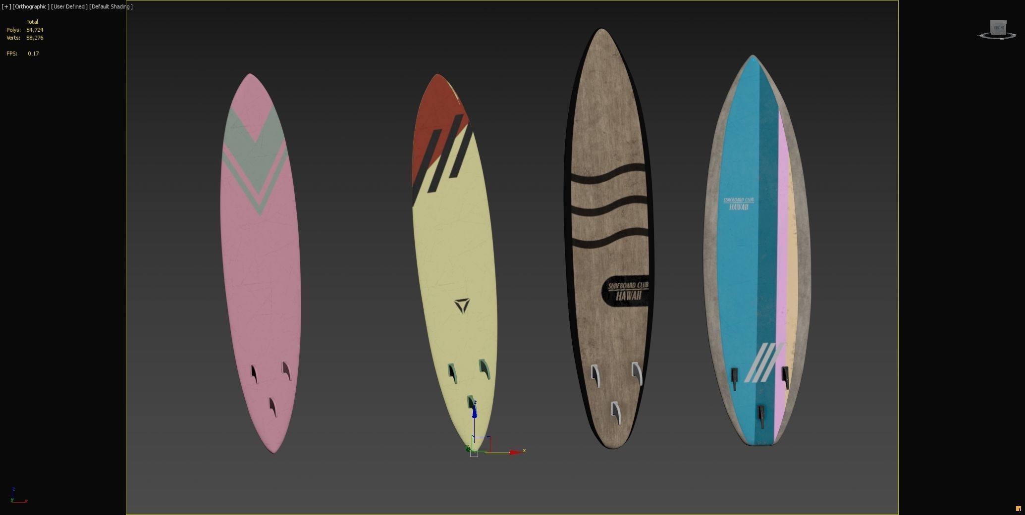Surfboard Rack 3D model_15