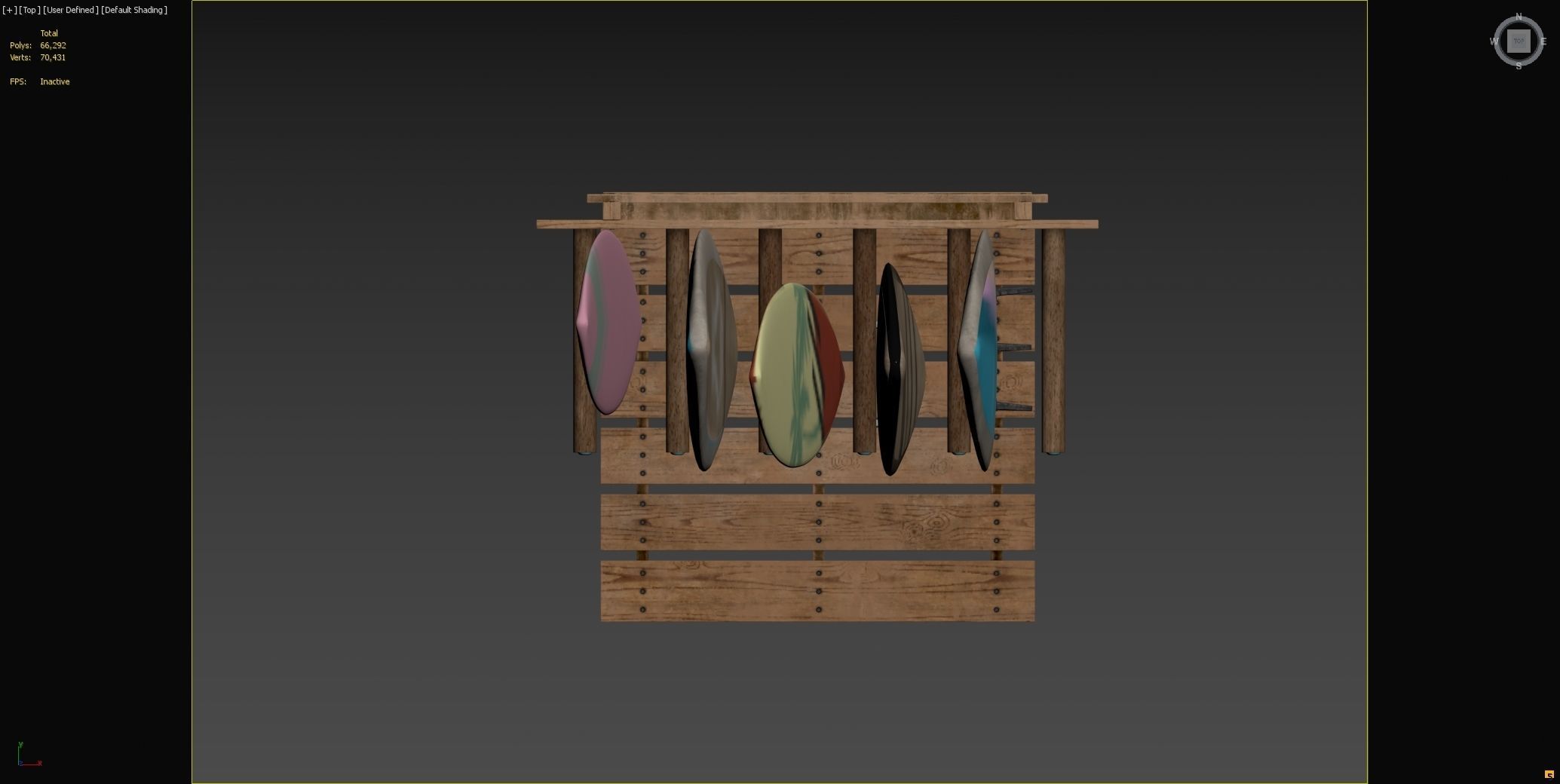 Surfboard Rack 3D model_13