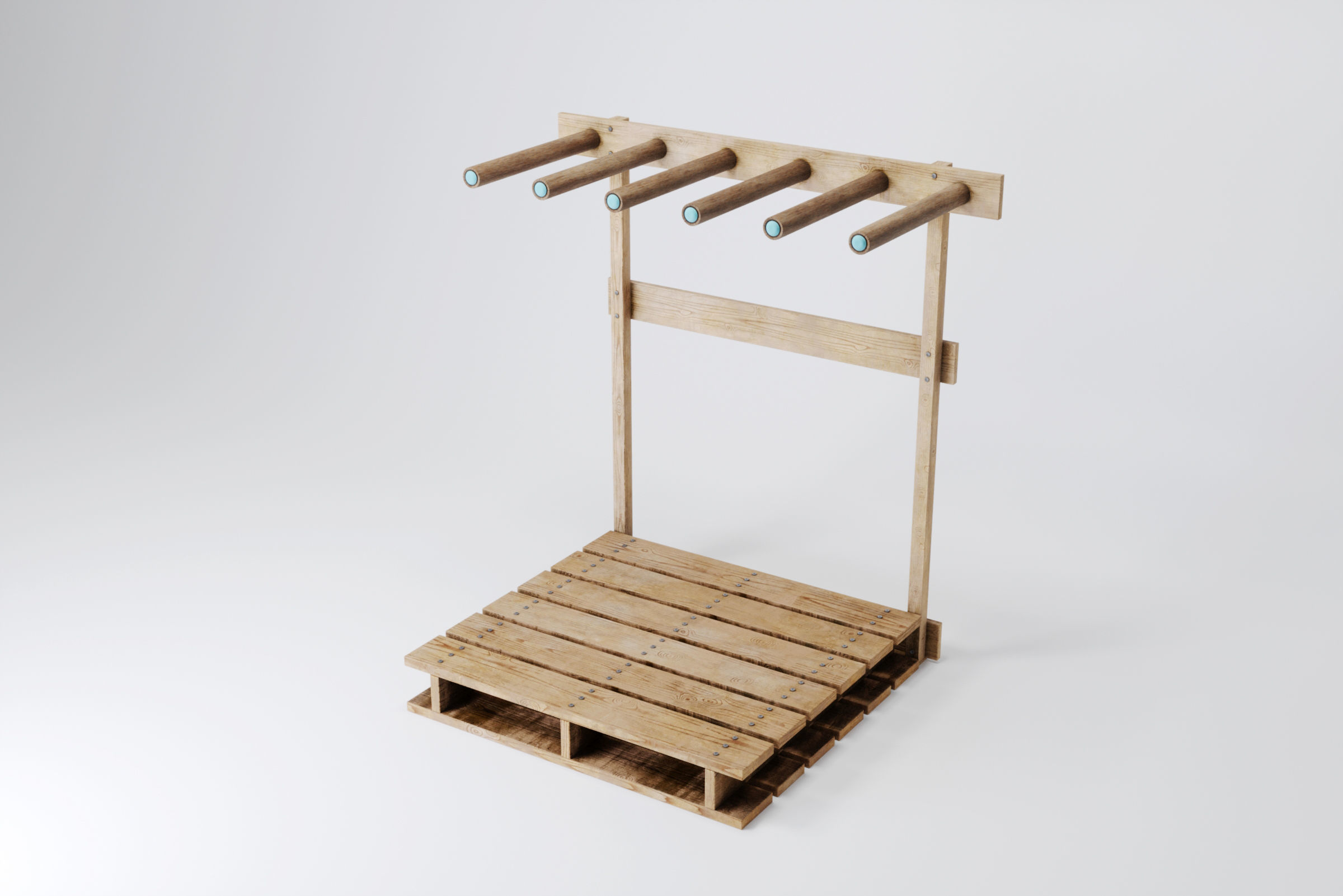 Surfboard Rack 3D model_5