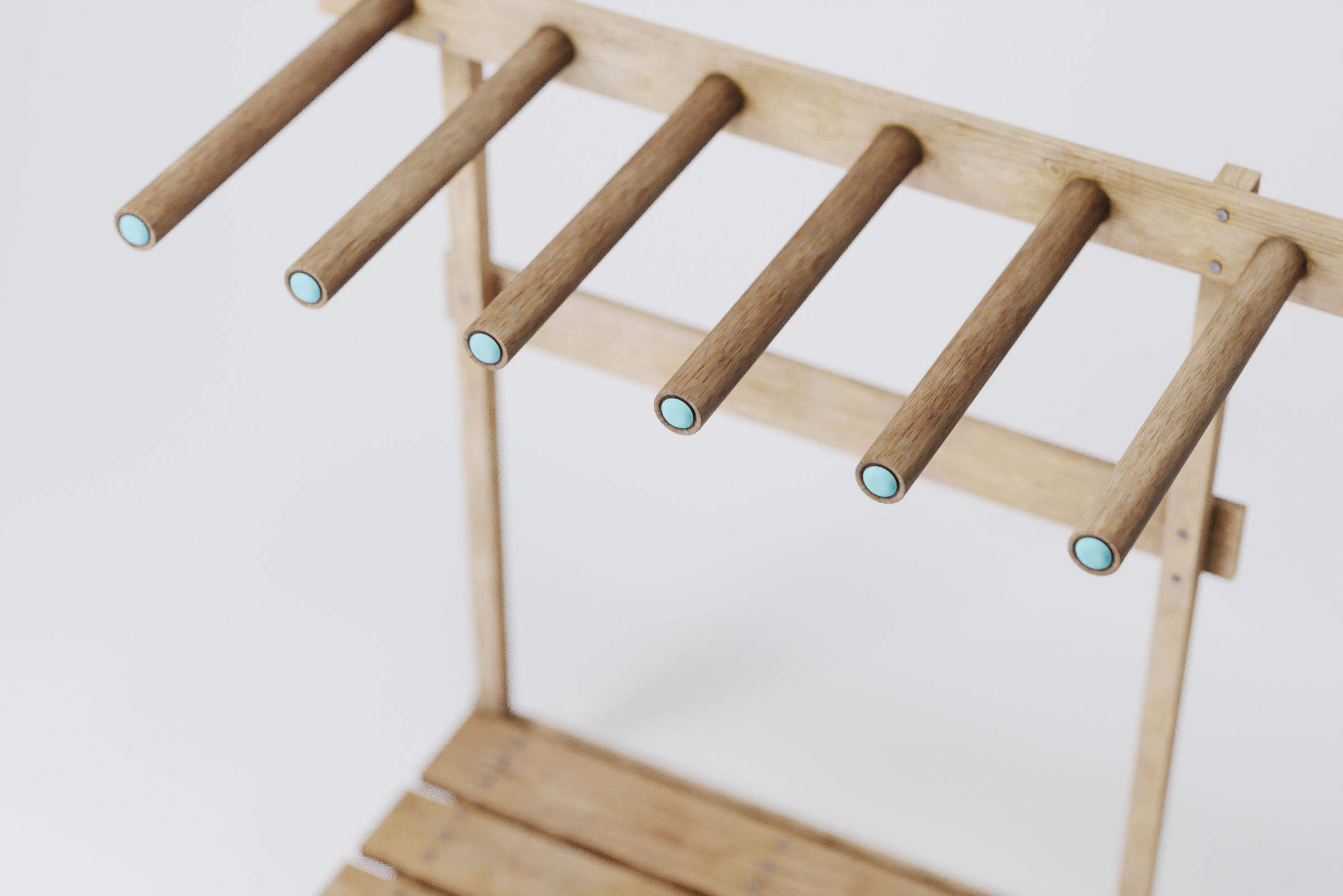 Surfboard Rack 3D model_6