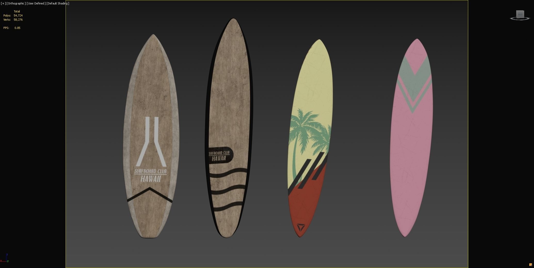 Surfboard Rack 3D model_16