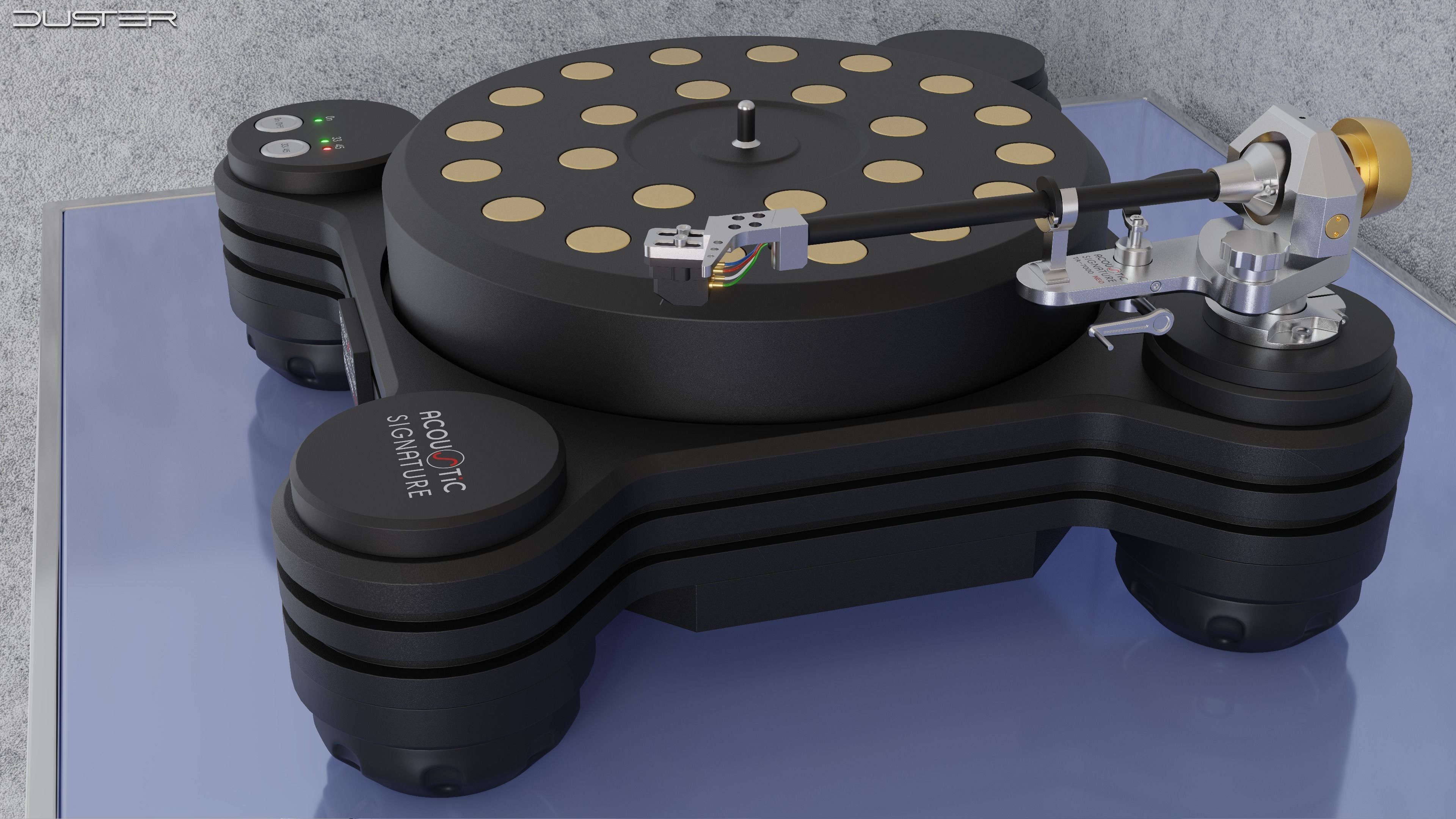 A turntable - gramophone - vinyl record player 3D model_2