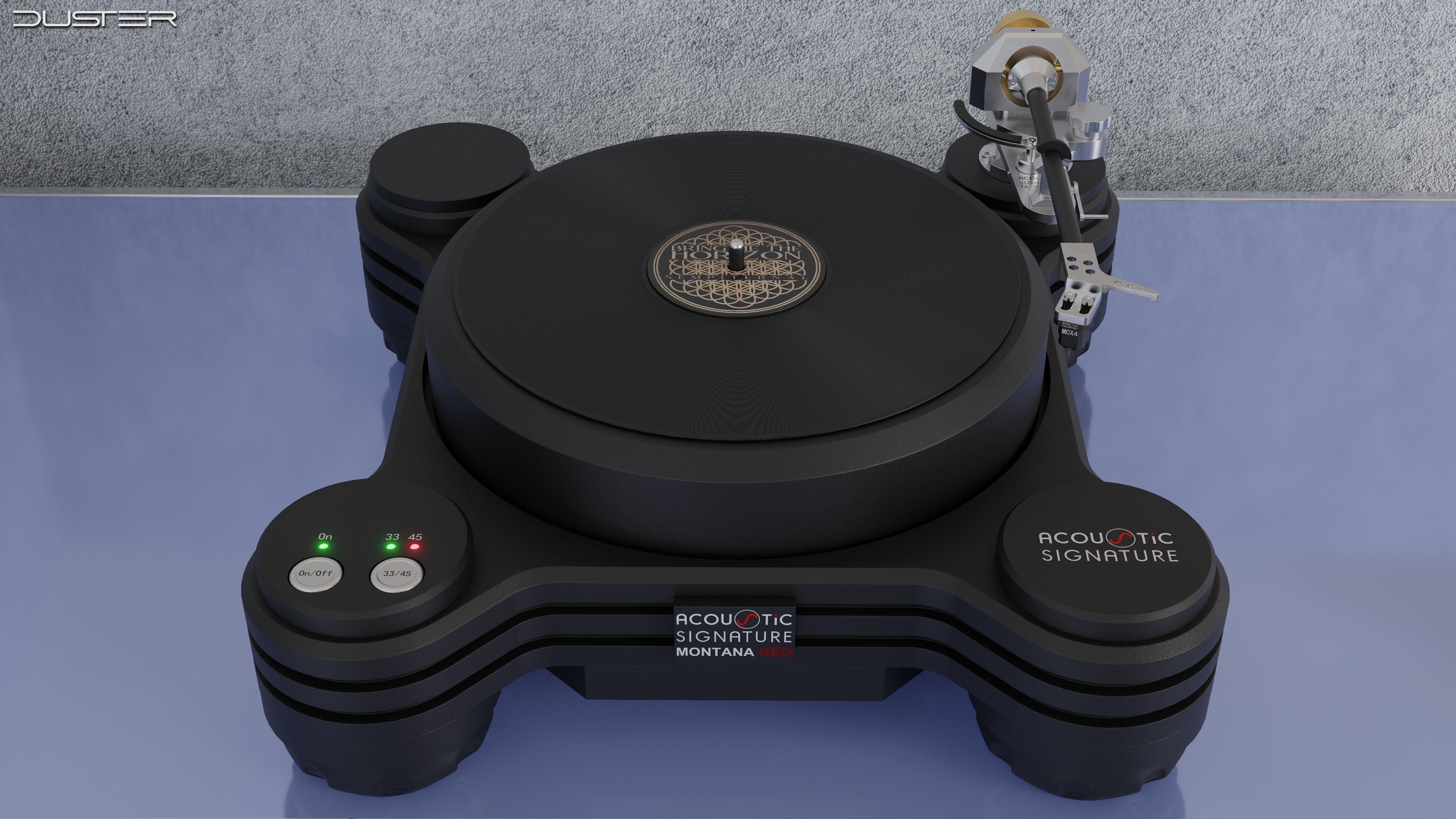 A turntable - gramophone - vinyl record player 3D model_6