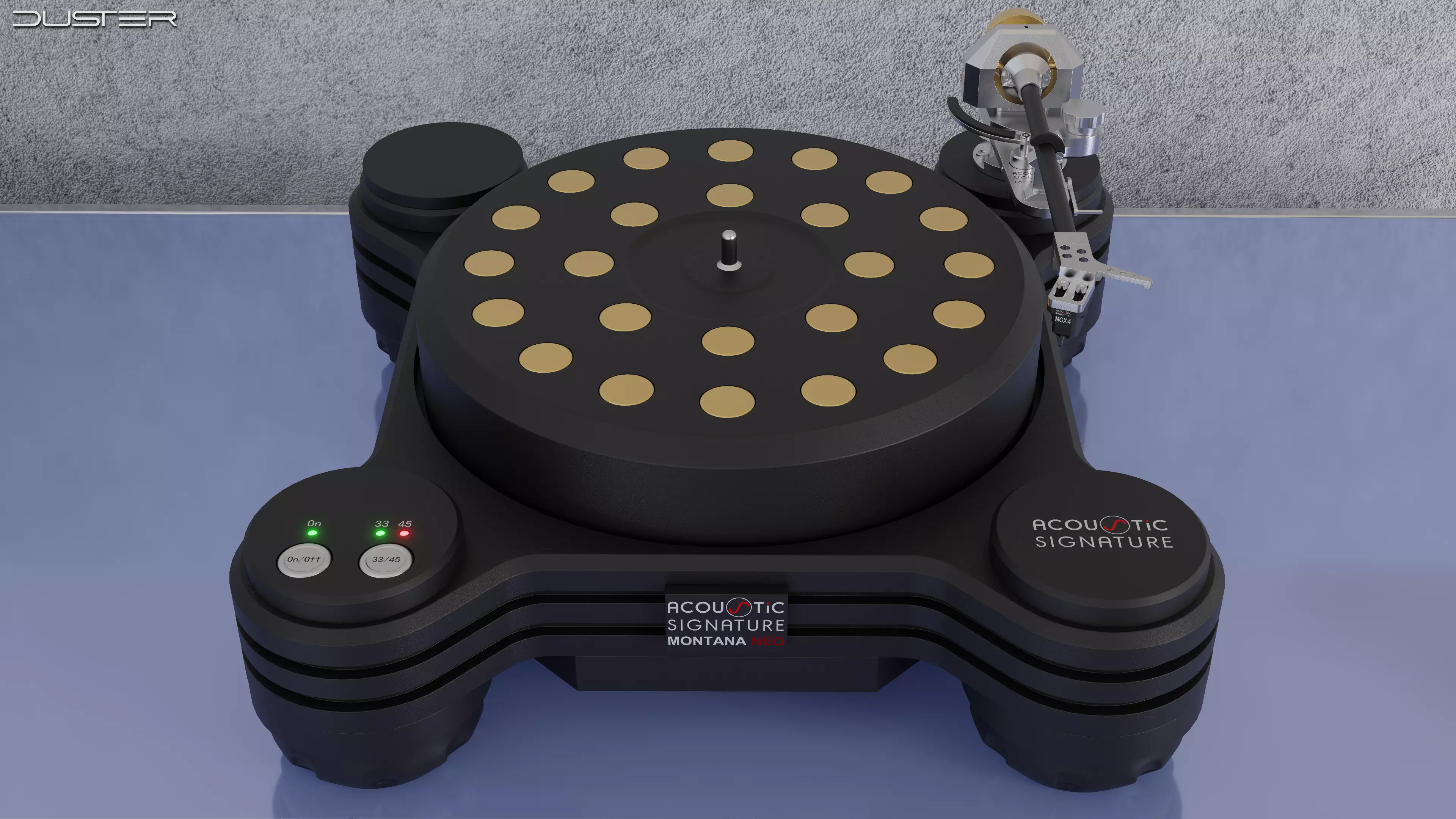 A turntable - gramophone - vinyl record player 3D model_0