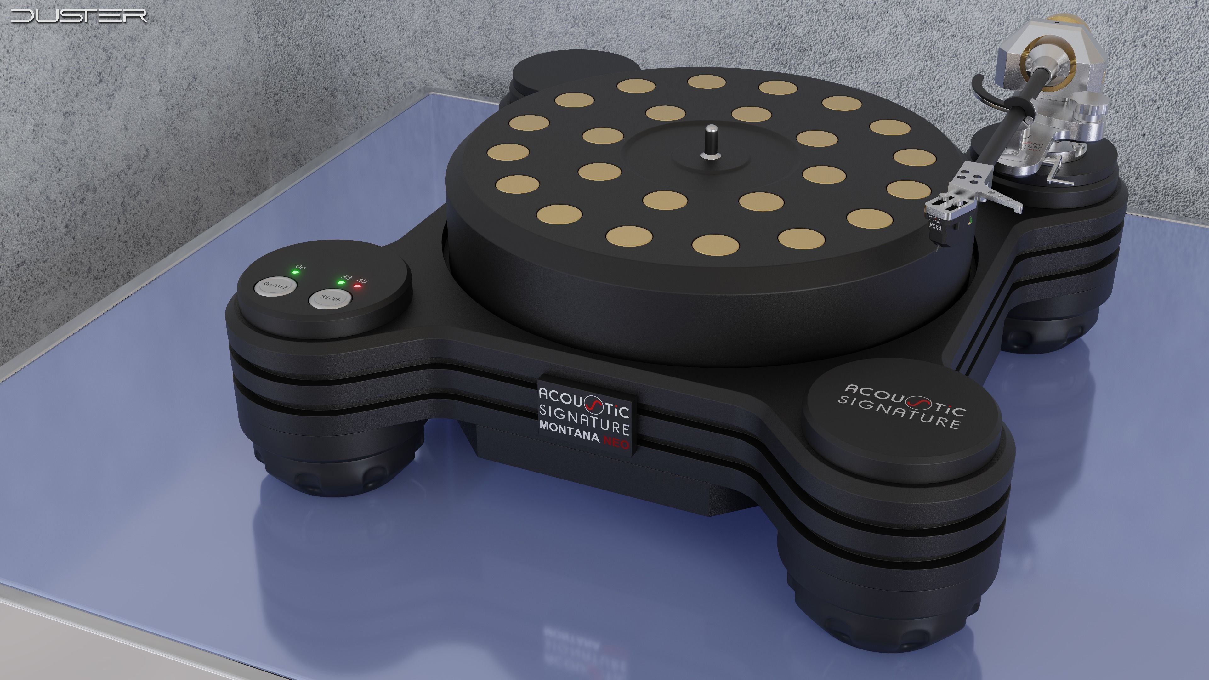 A turntable - gramophone - vinyl record player 3D model_1