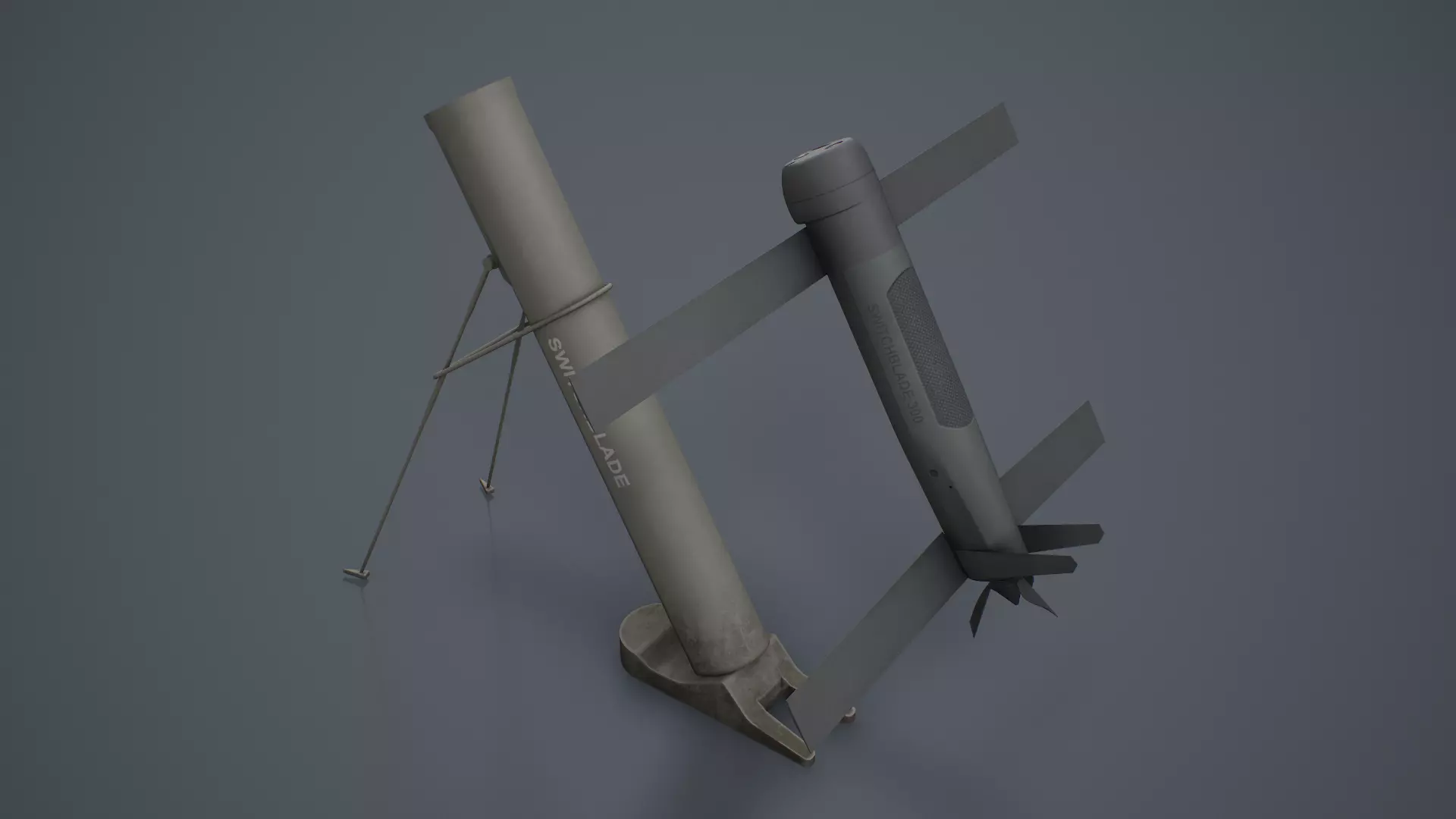 Switchblade 300 UAV Low-poly 3D model