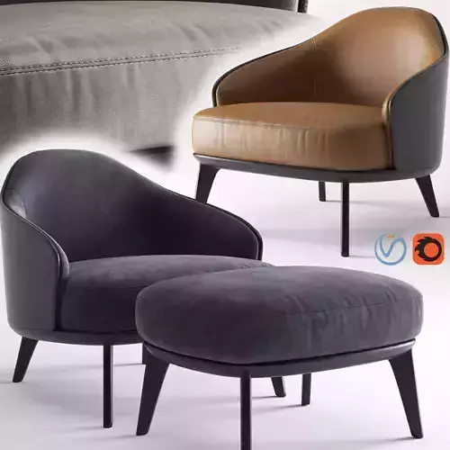 Leslie Armchair 3D model
