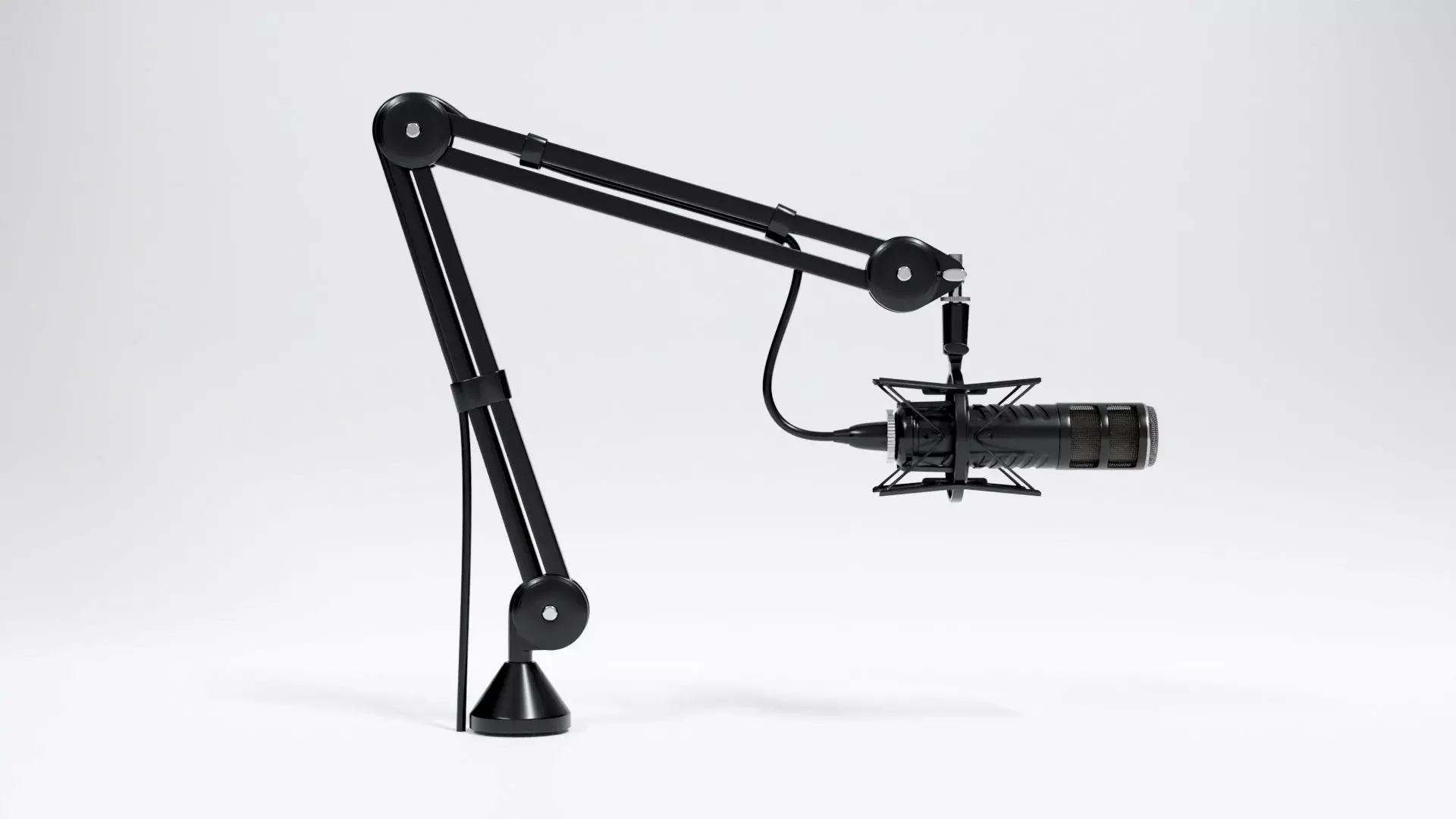 RODE Procaster Microphone with PSA1 Studio Boom Arm 3D model_0