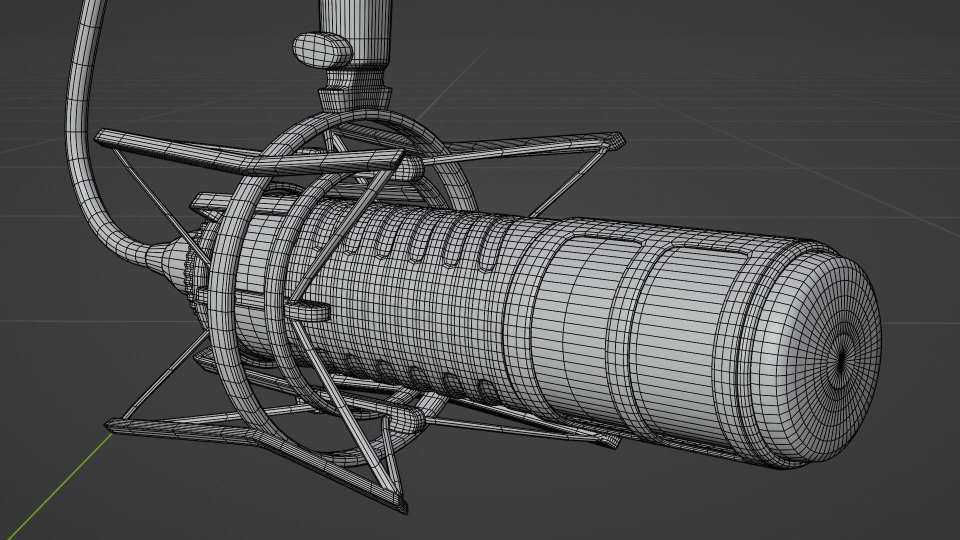 RODE Procaster Microphone with PSA1 Studio Boom Arm 3D model_4