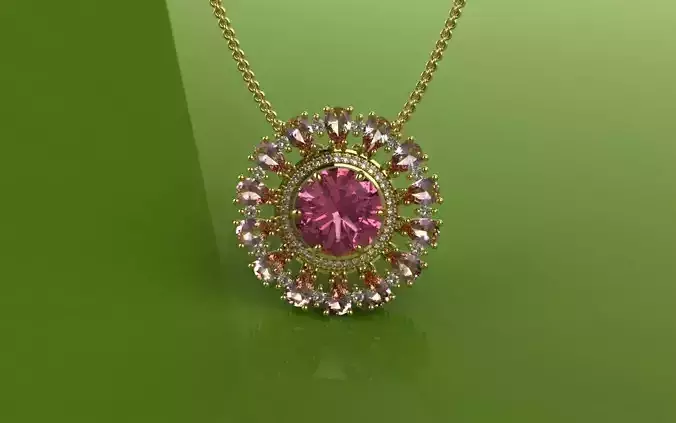Classic Round Pendant - 3D Jewelry - PG-305