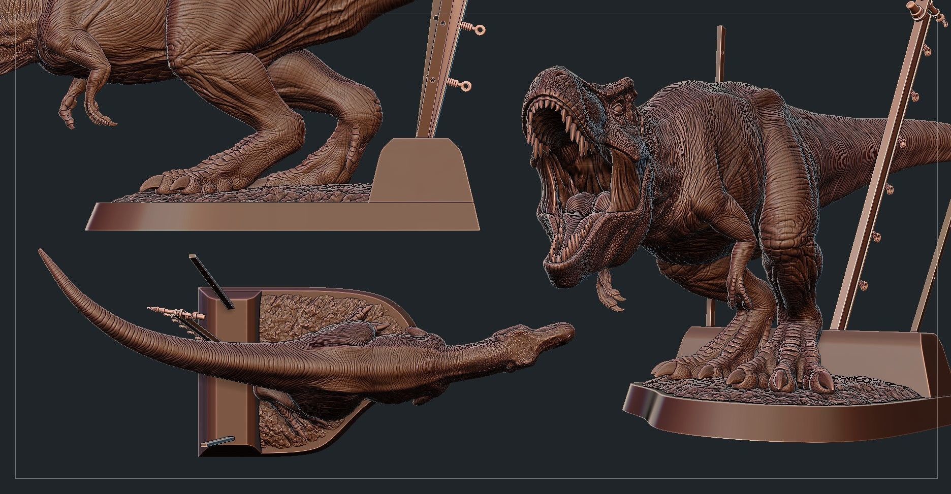 Jurassic park Jurassic World Tyrannosaurus Rex - 3D Print Model 3D print model_3
