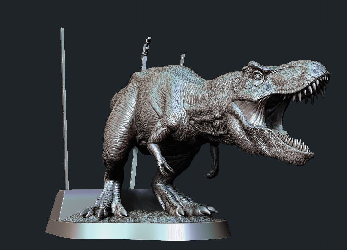 Jurassic park Jurassic World Tyrannosaurus Rex - 3D Print Model 3D print model_2