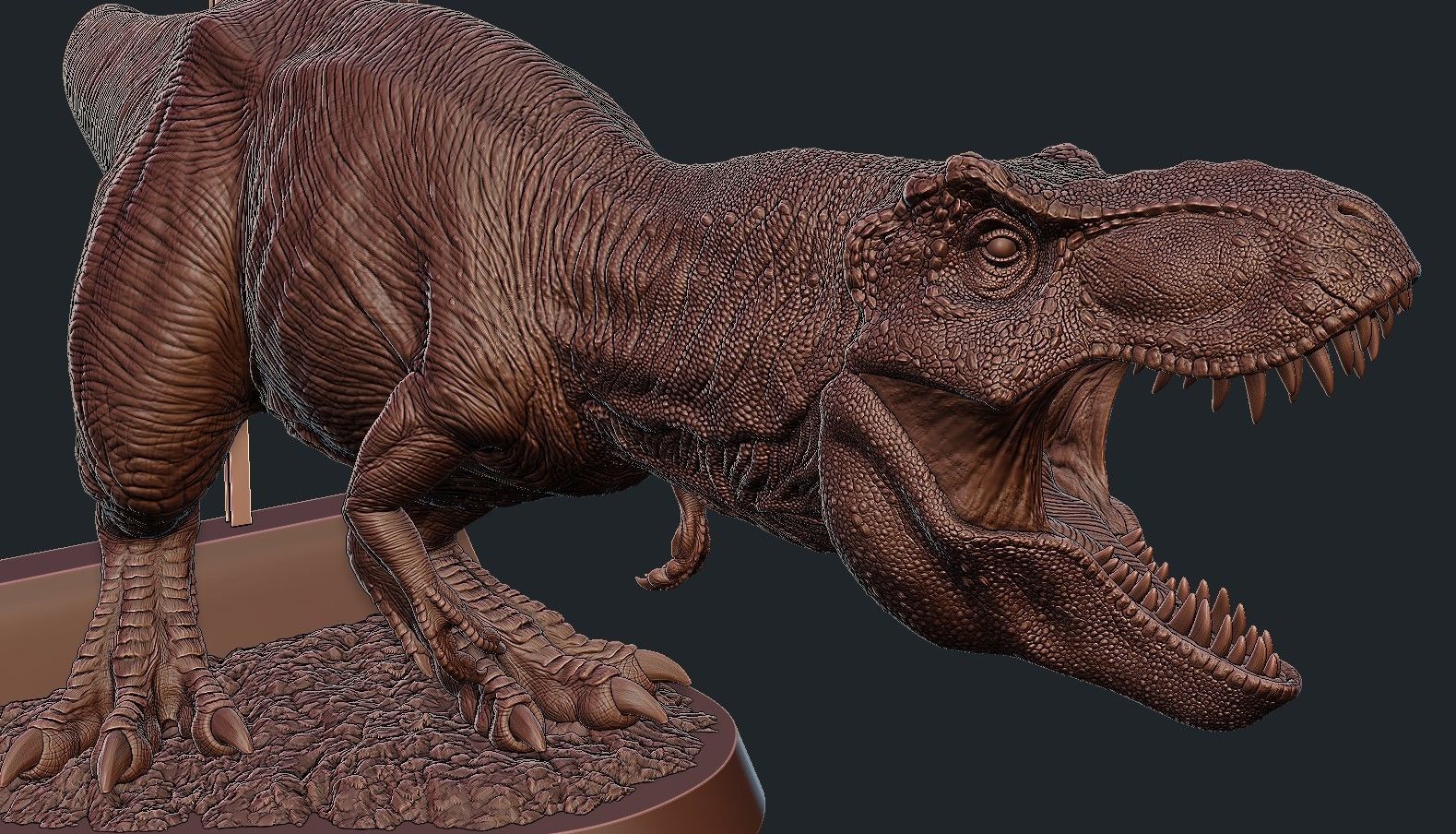 Jurassic park Jurassic World Tyrannosaurus Rex - 3D Print Model 3D print model_5