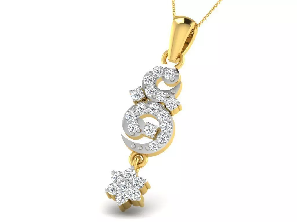 Women Pendant 3DM STL OBJ FBX Render Details 3D print model_0