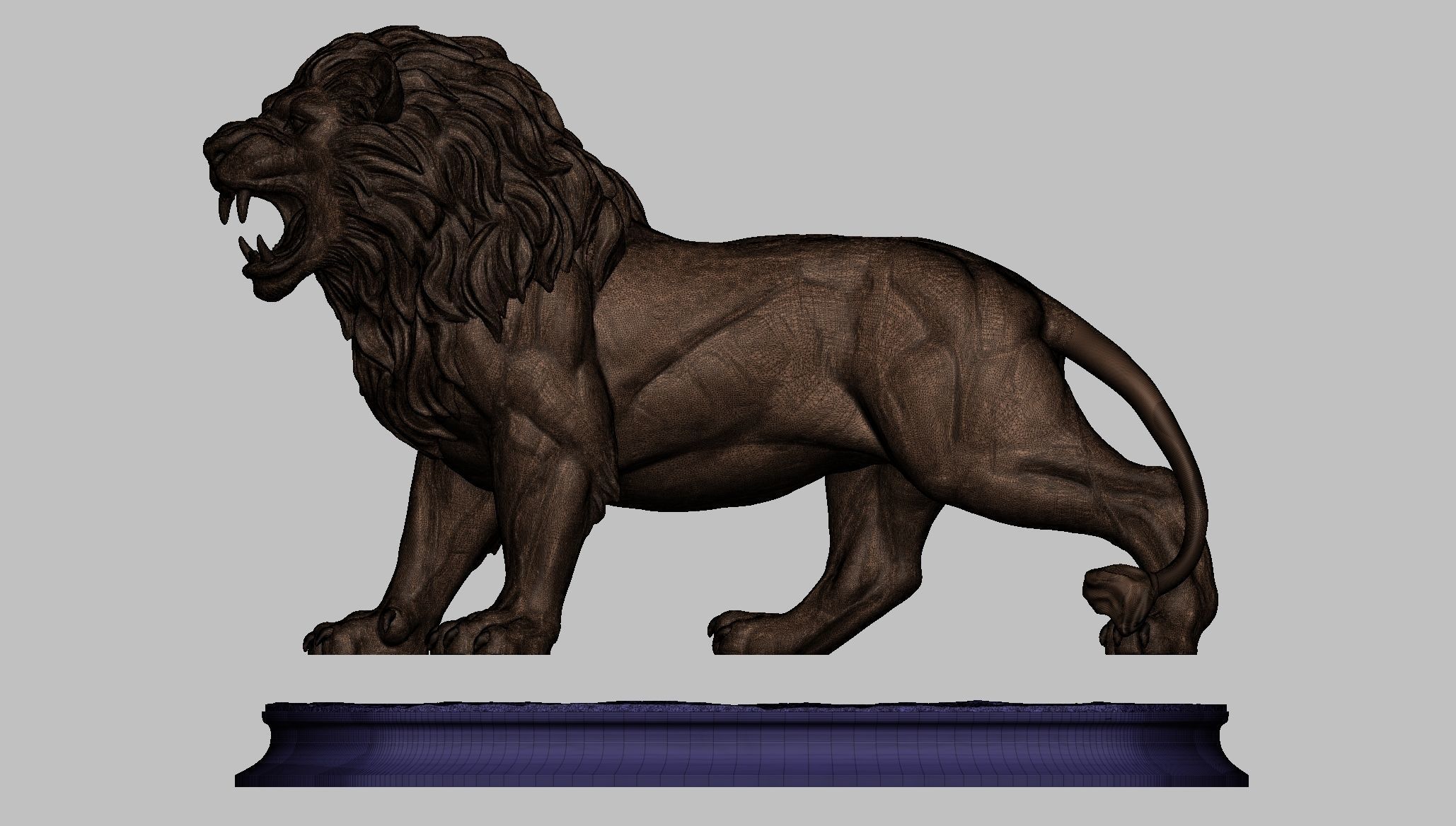 Lion Sculpture 3D print model_9