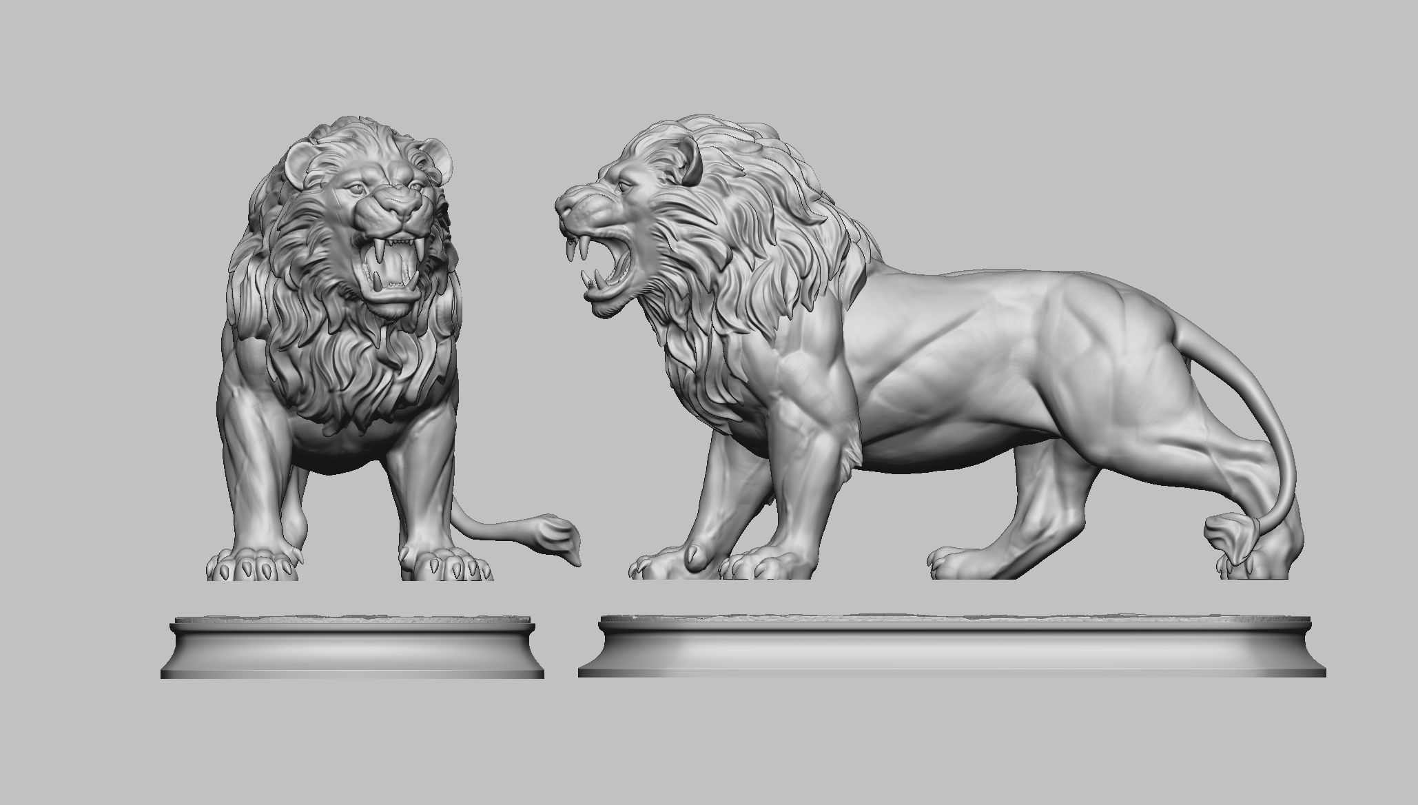 Lion Sculpture 3D print model_8