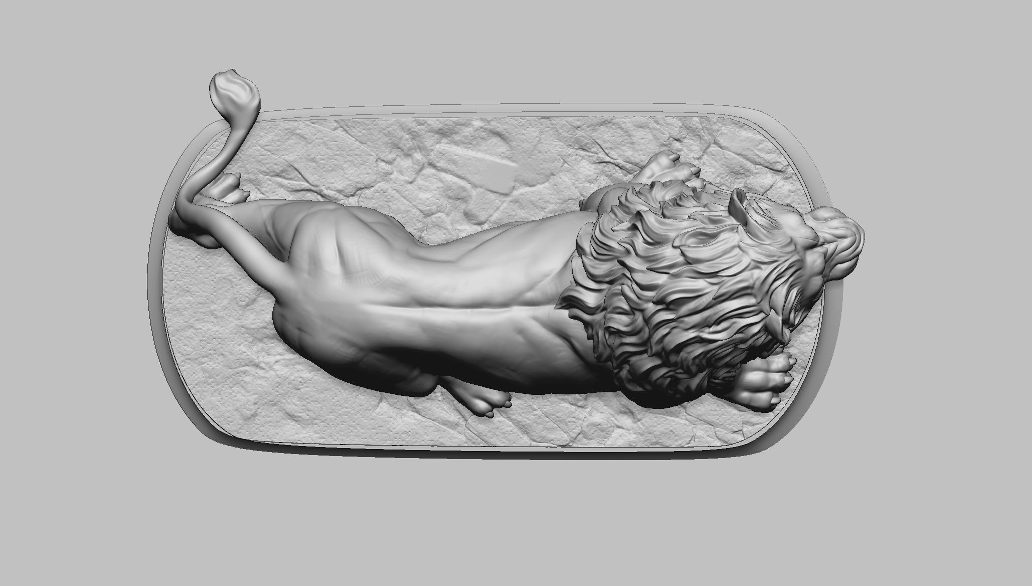 Lion Sculpture 3D print model_7